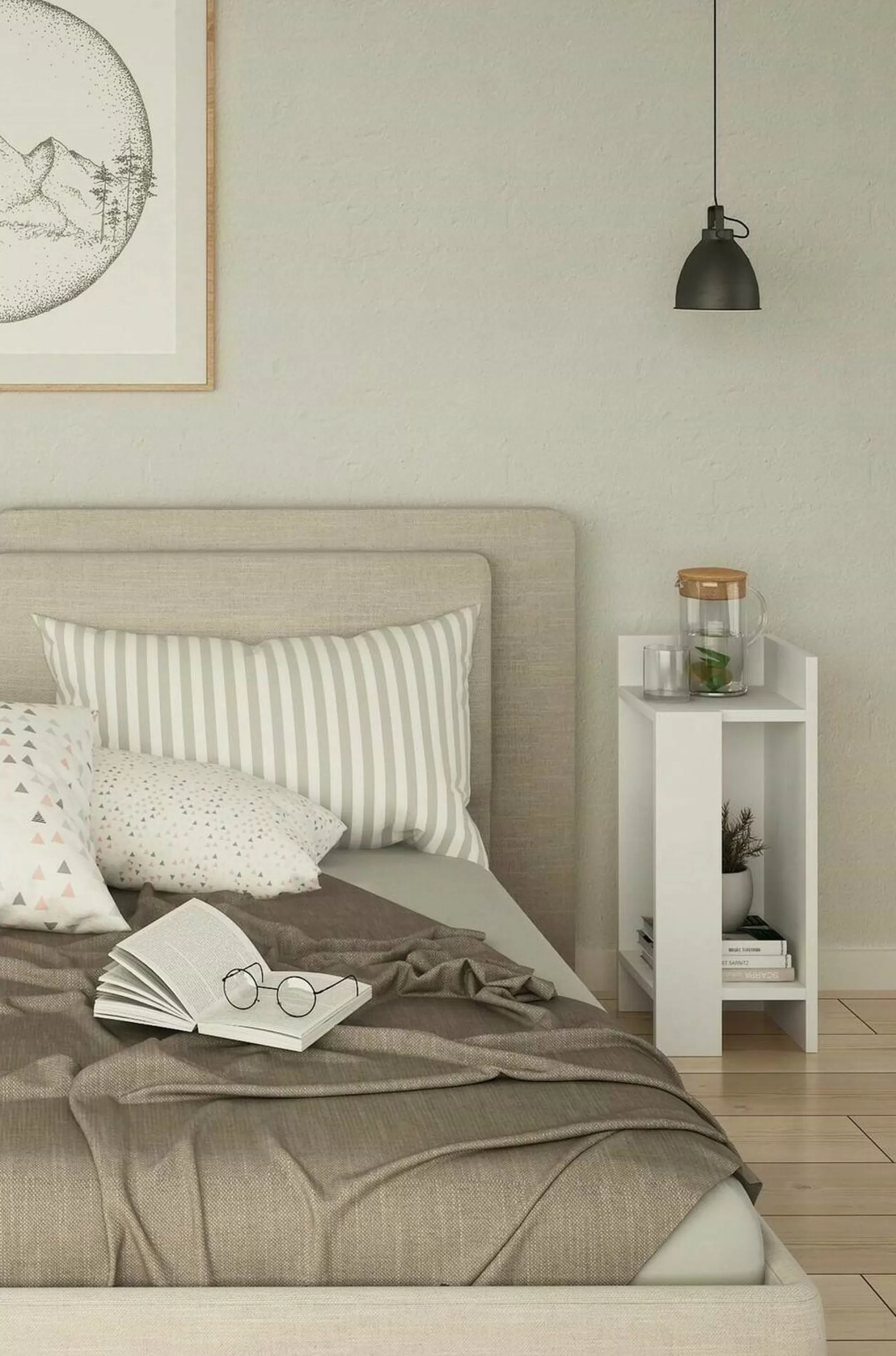 Dmora Comodini<Comodino Lepre, 25x27h60 cm,