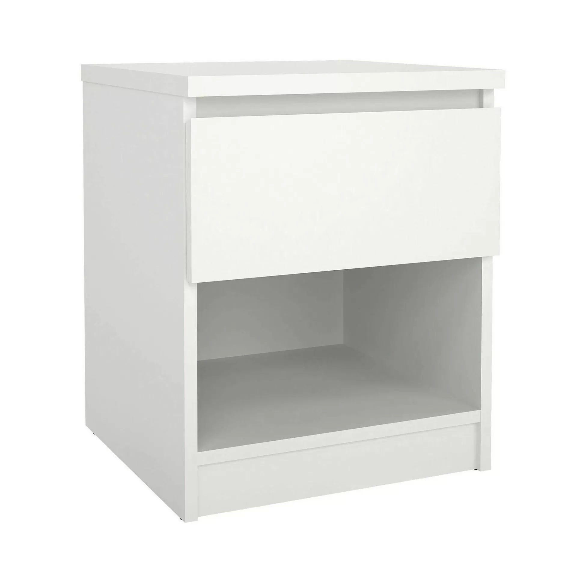 Dmora Comodini<Comodino Scolastica, 40x40 h50 cm, Bianco