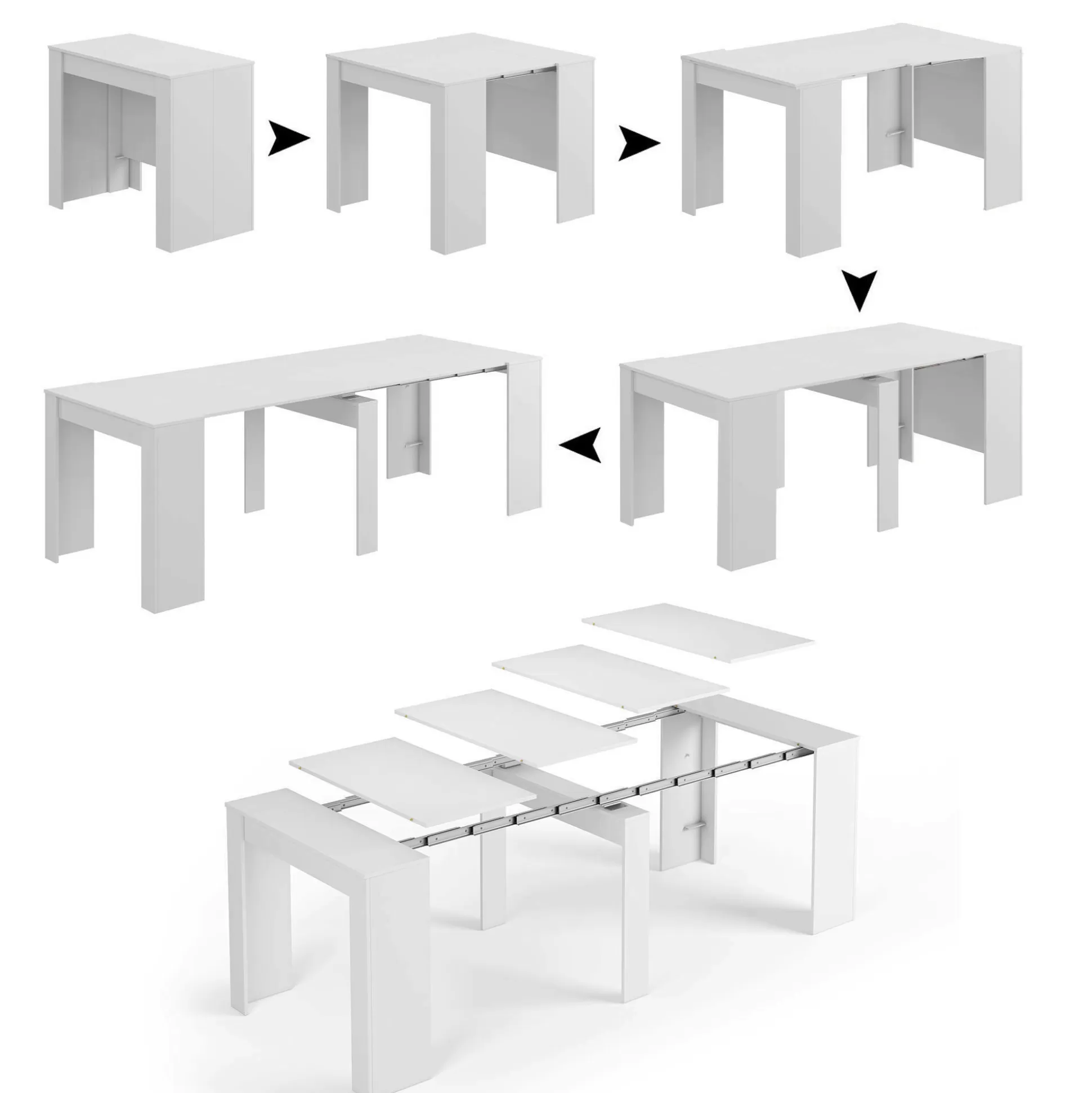 Dmora Consolle Allungabili<Consolle allungabile Abicitren, 51/237x90h78 cm,