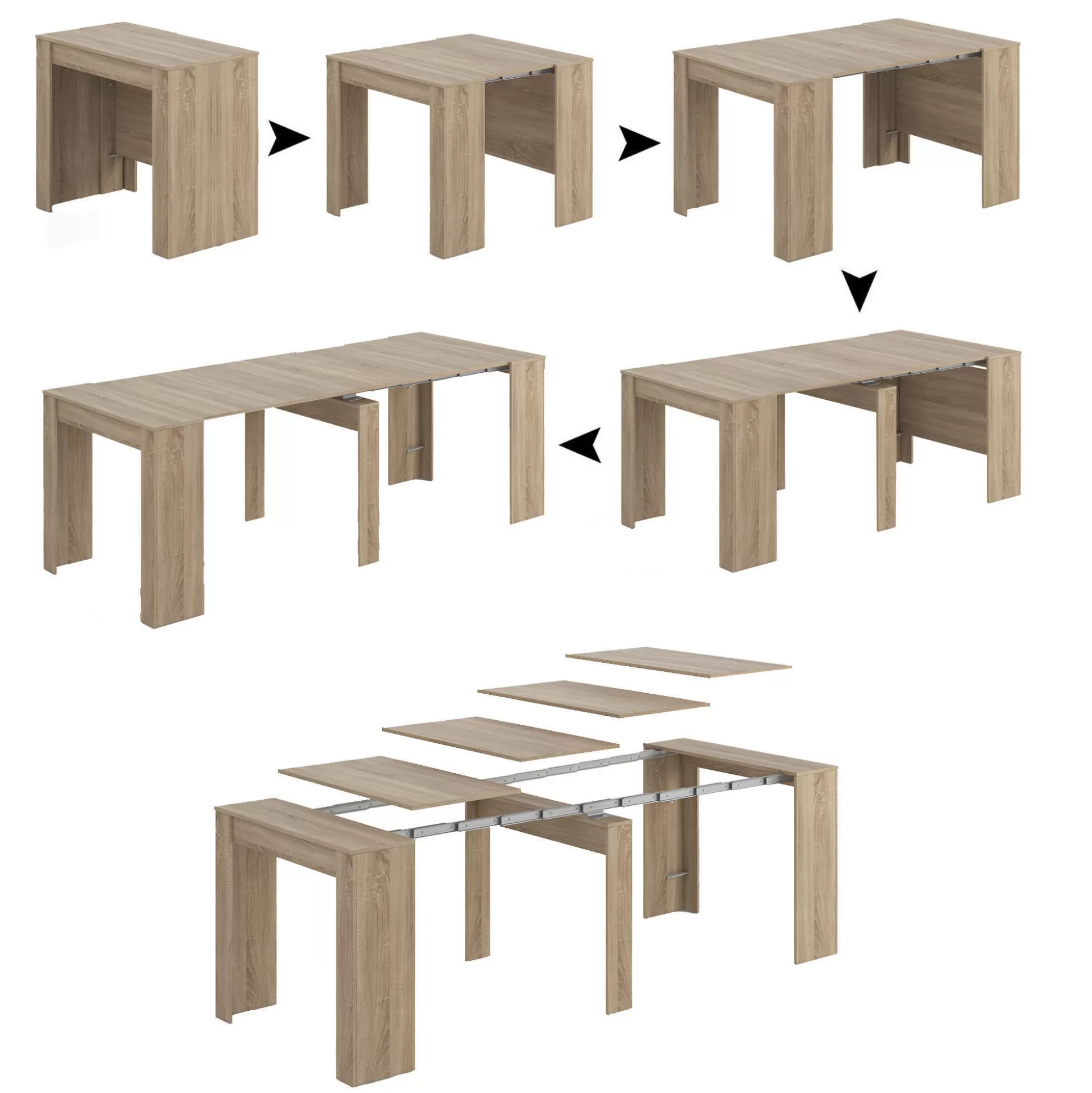 Dmora Consolle Allungabili<Consolle allungabile Abicitren, 51/237x90h78 cm,