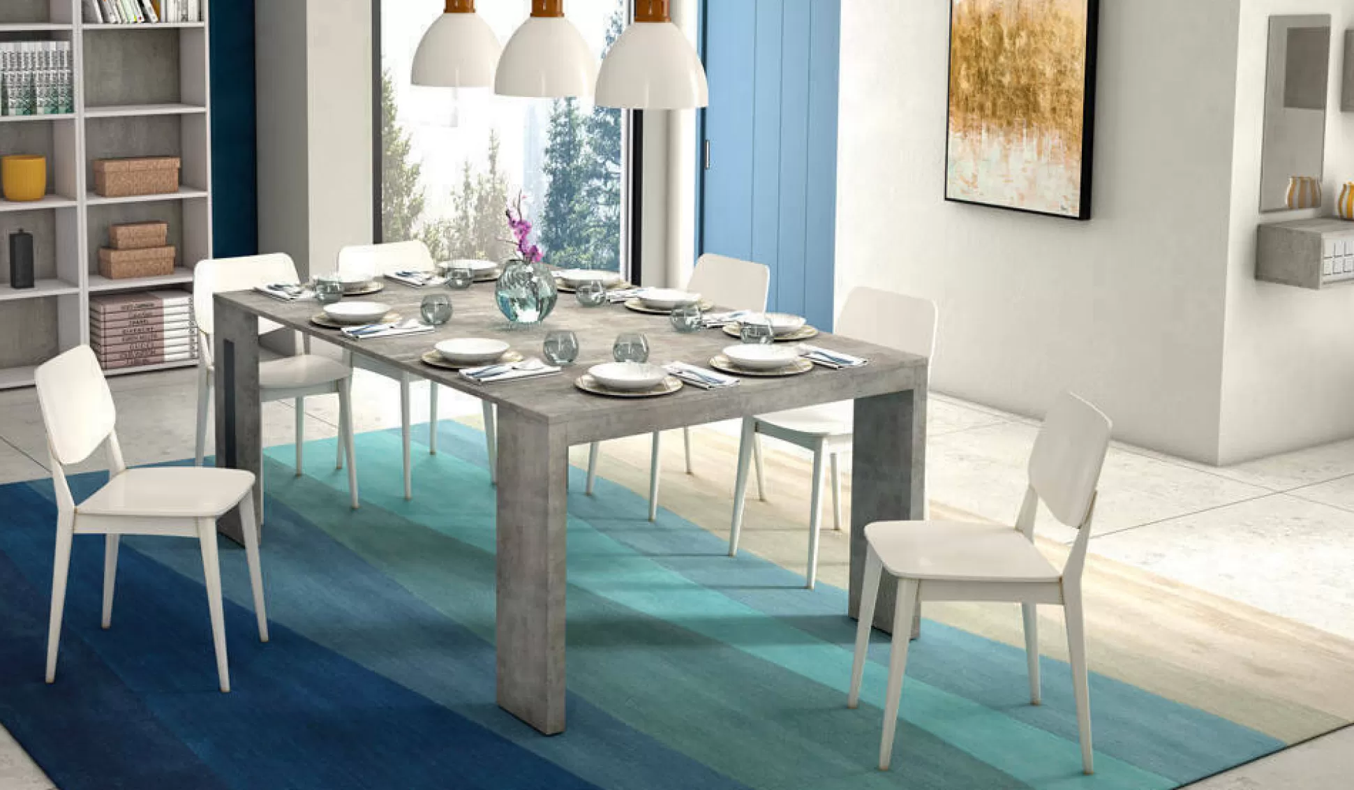 Dmora Consolle Allungabili<Consolle allungabile Akam, 186x80h76 cm,