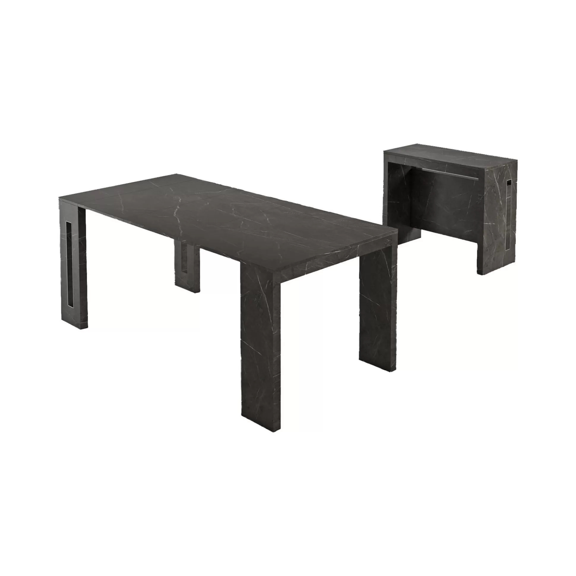 Dmora Consolle Allungabili<Consolle allungabile Akam, 186x80h76 cm, Marmo