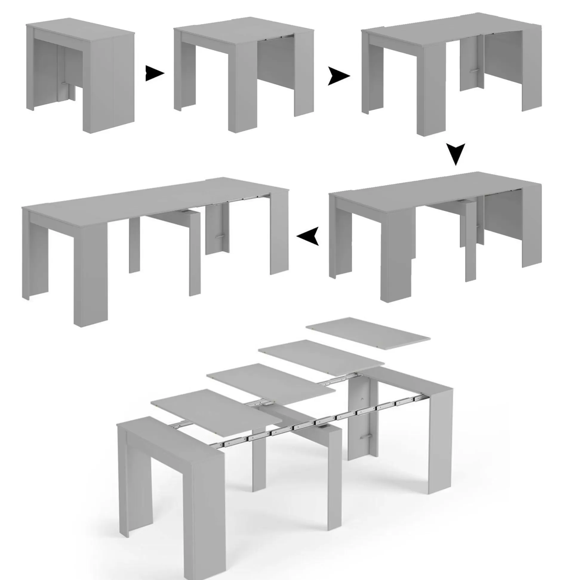 Dmora Consolle Allungabili<Consolle allungabile Dpanozz, 90/237x51h78 cm,