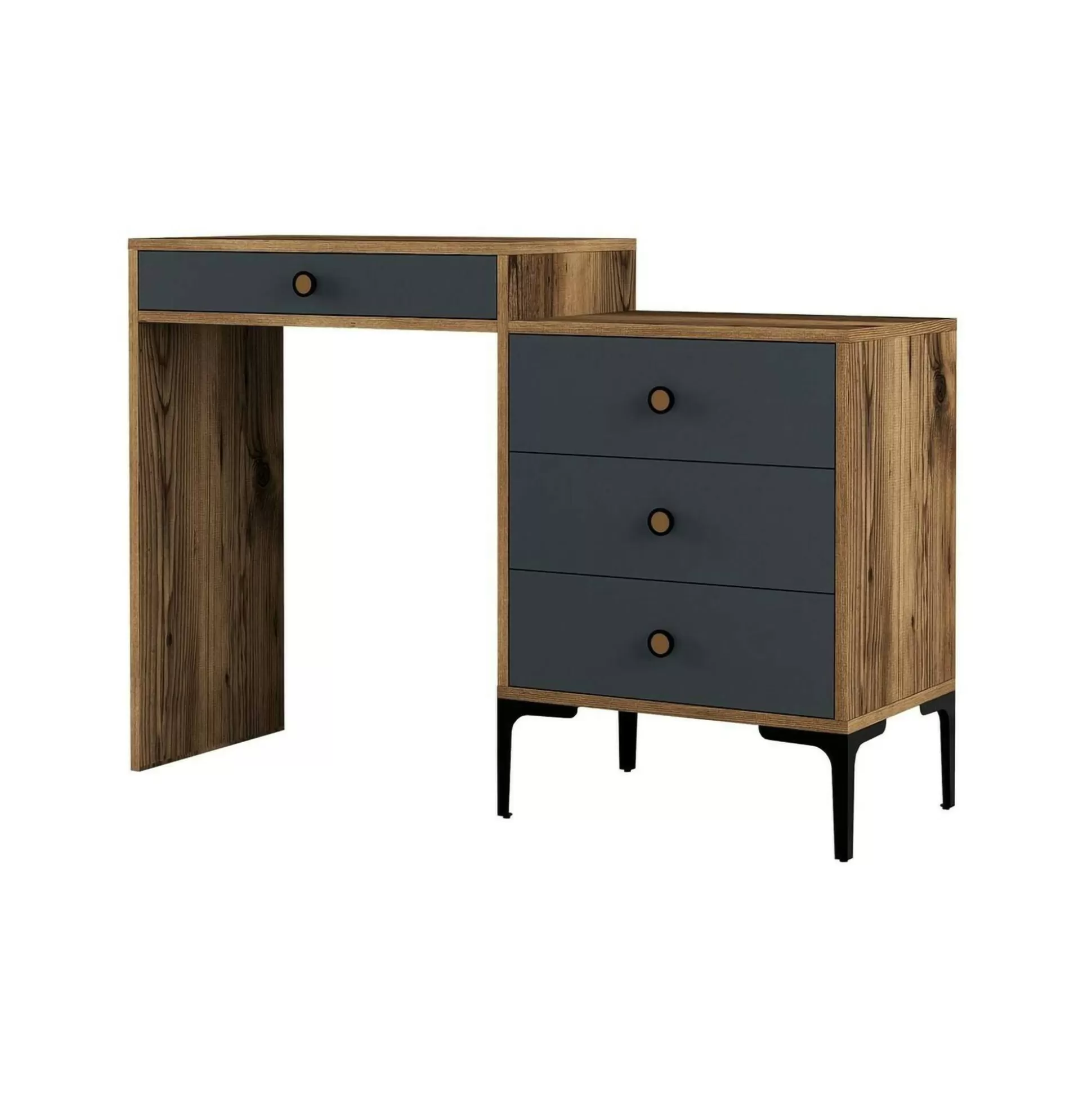 Dmora Consolle<Consolle Artegna, 124x40h85 cm, Noce e Antracite