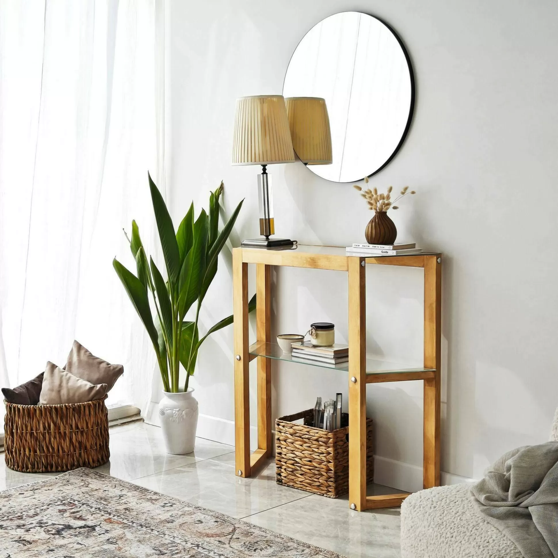 Dmora Consolle<Consolle Barga, 85x31h85 cm,