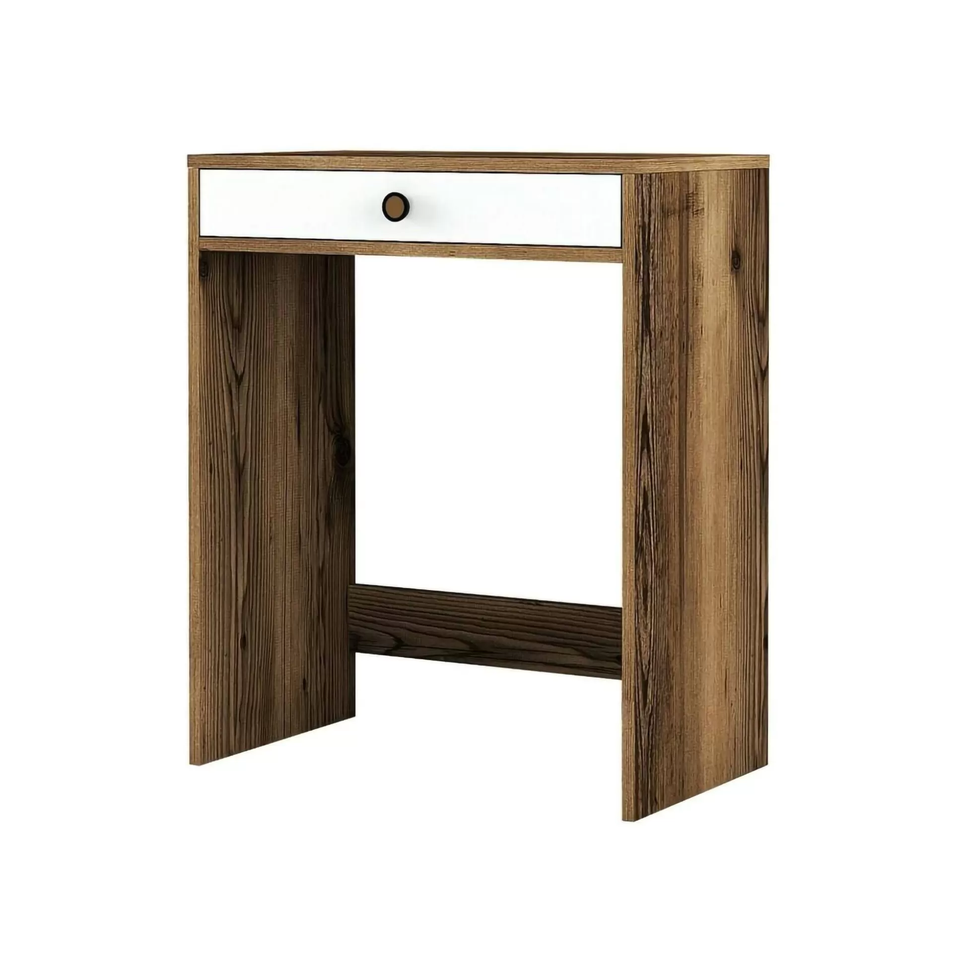 Dmora Consolle<Consolle Bedonia, 70x85h40 cm, Noce e Bianco