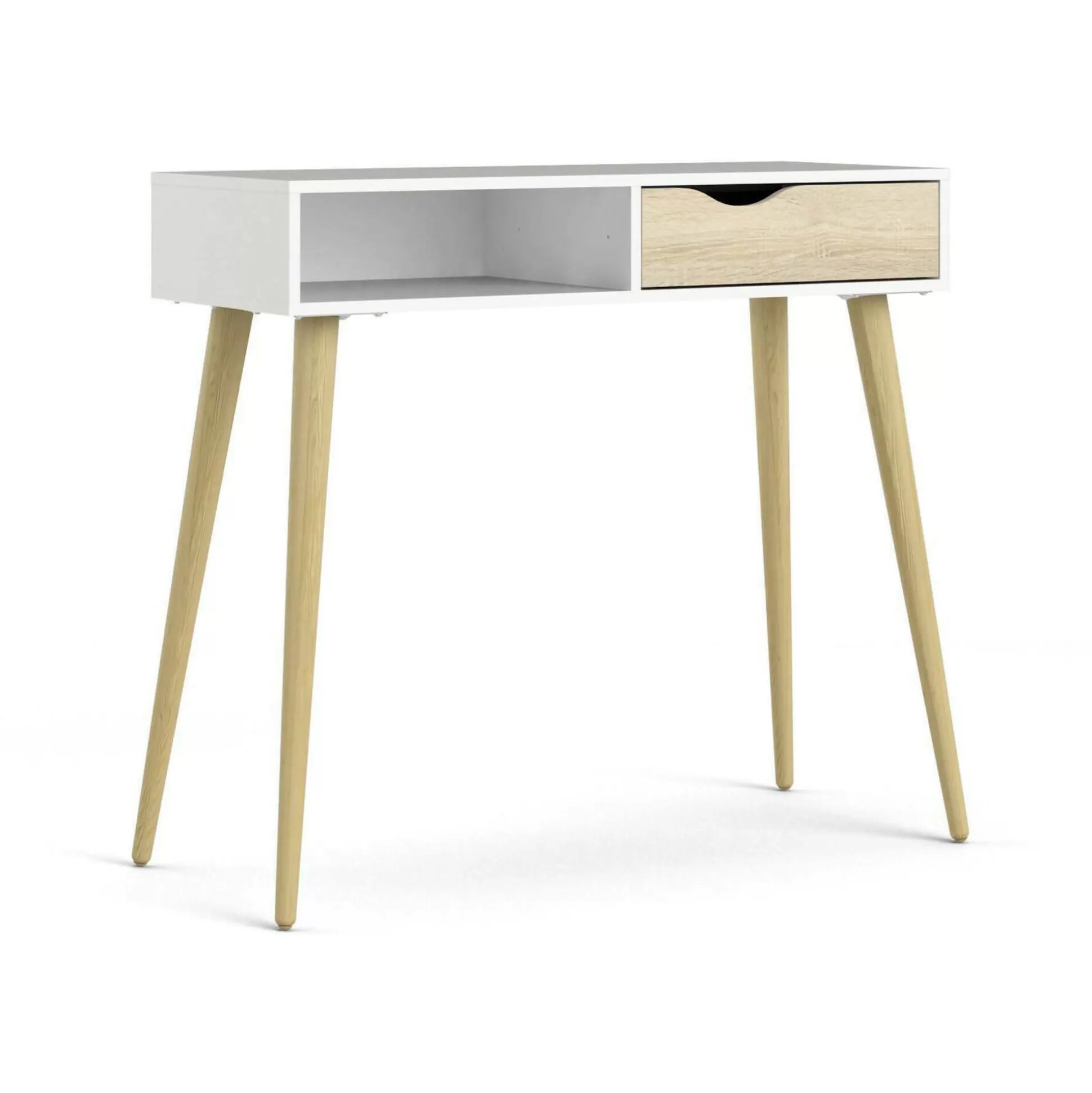 Dmora Consolle<Consolle Diaspo, 103x44 h90 cm, Bianco e Quercia