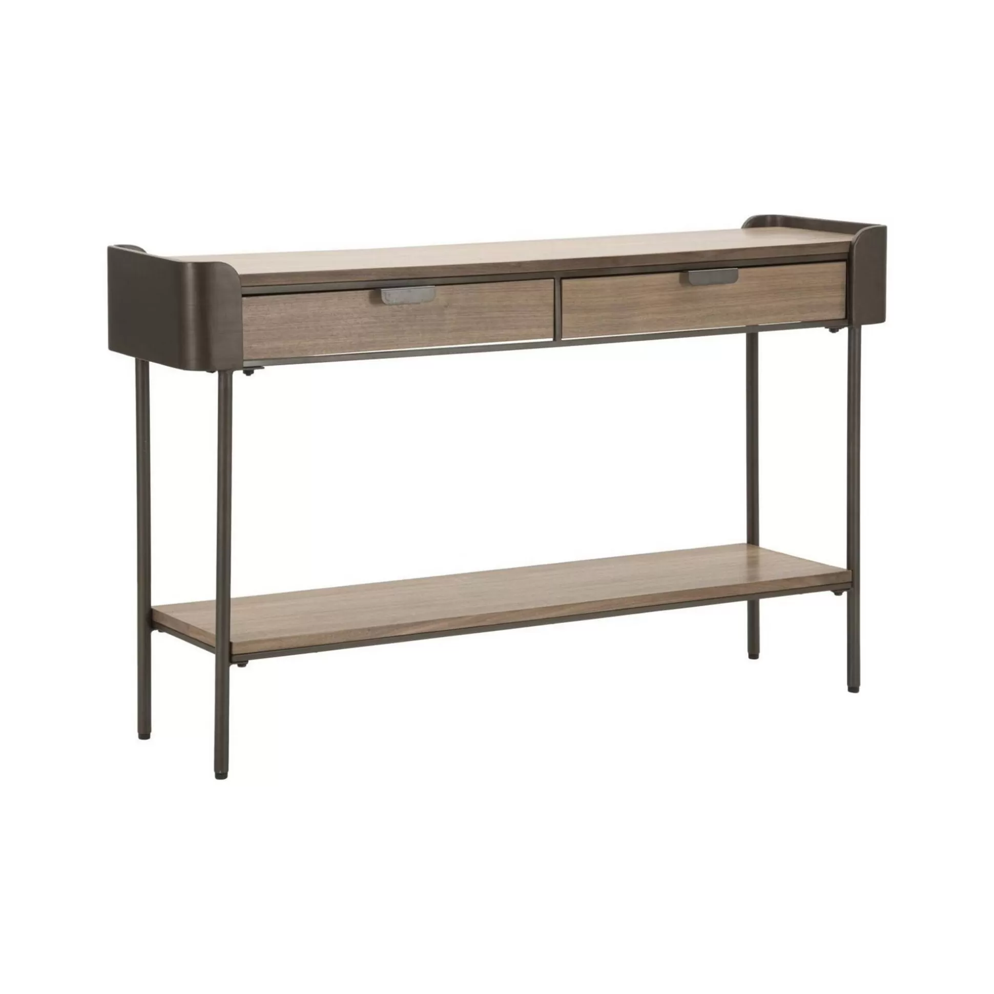 Dmora Consolle<Consolle Franz, Grigio e Marrone, 120x31 h72 cm