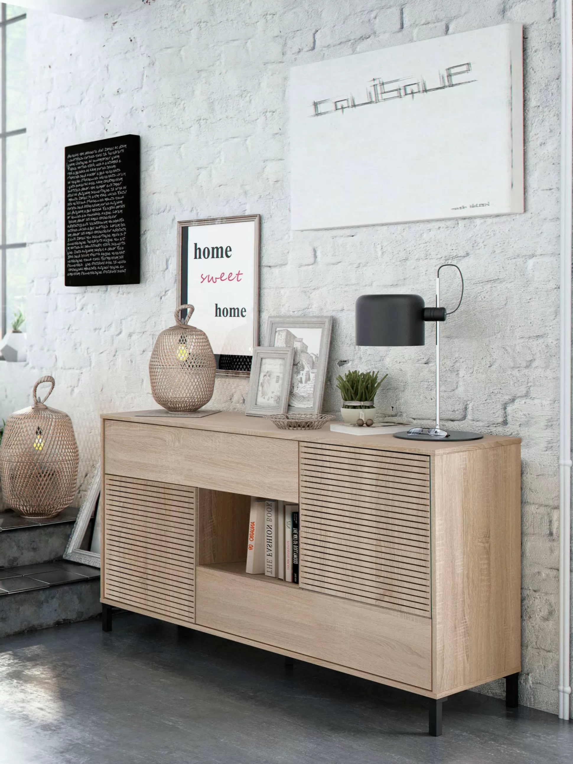 Dmora Credenze<Credenza Abib, 151x41h80 cm,