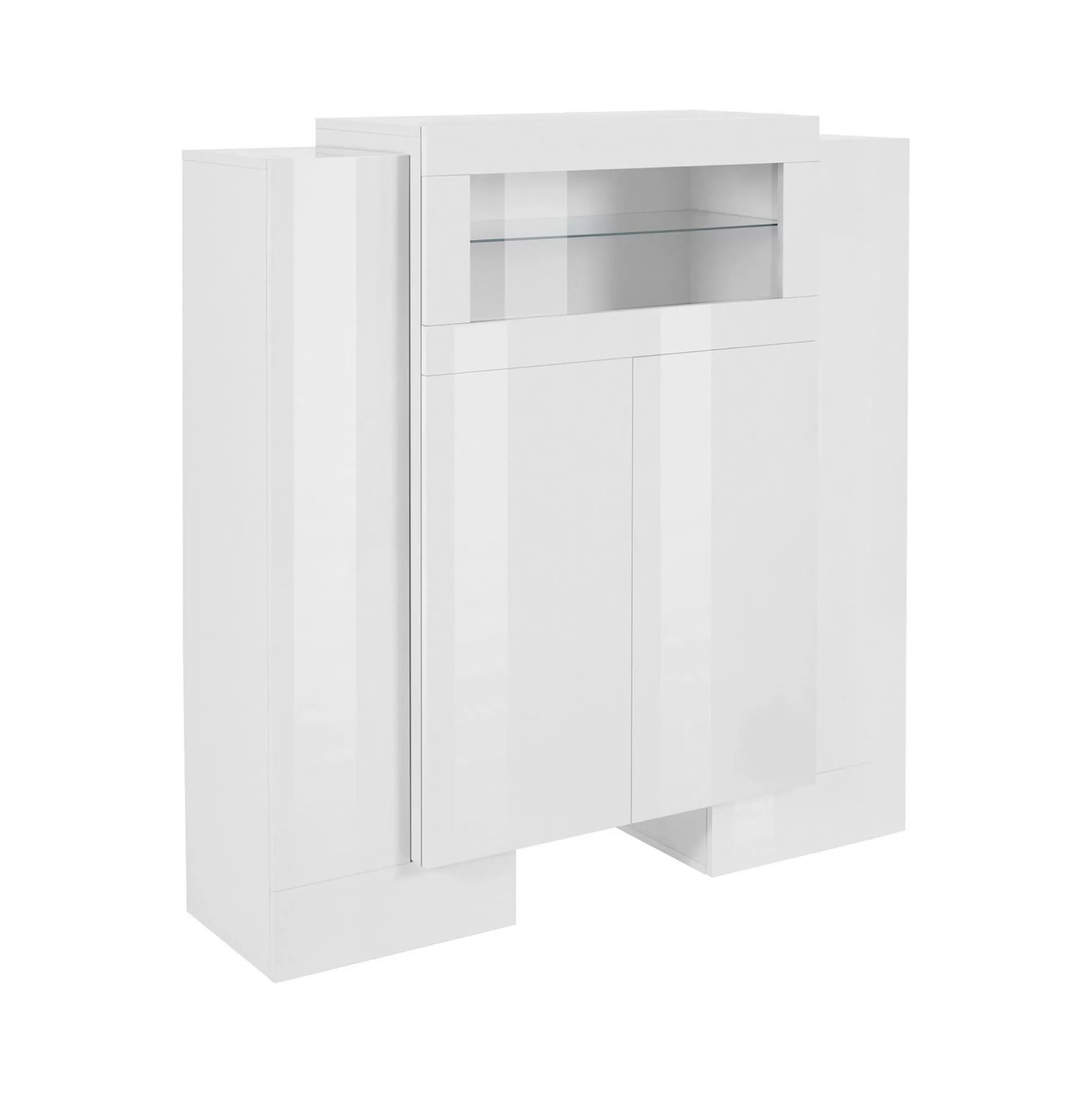Dmora Credenze<Credenza Acquadolce, cm 130x45h135,