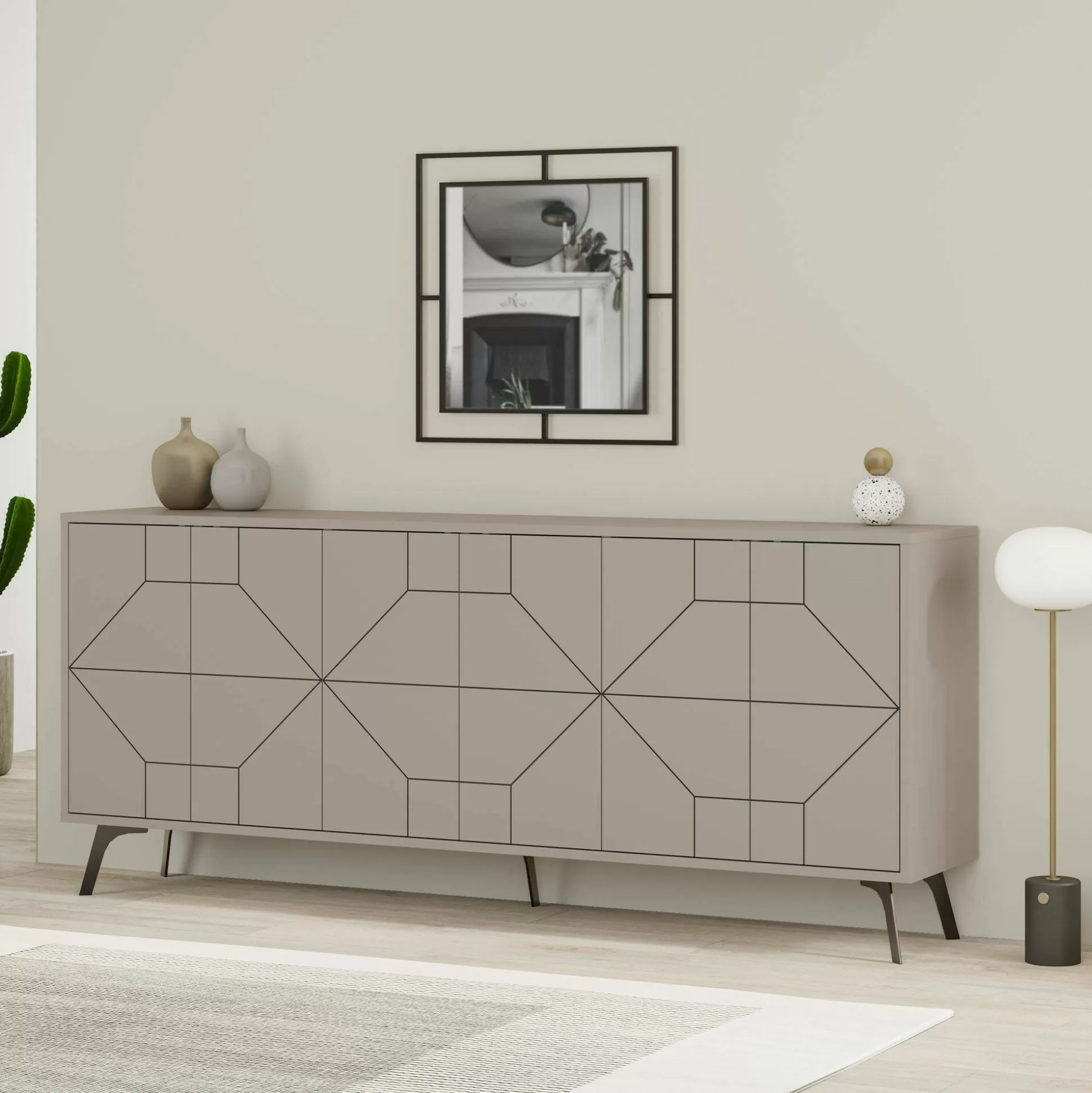 Dmora Credenze<Credenza Africo, 184x35h77 cm,