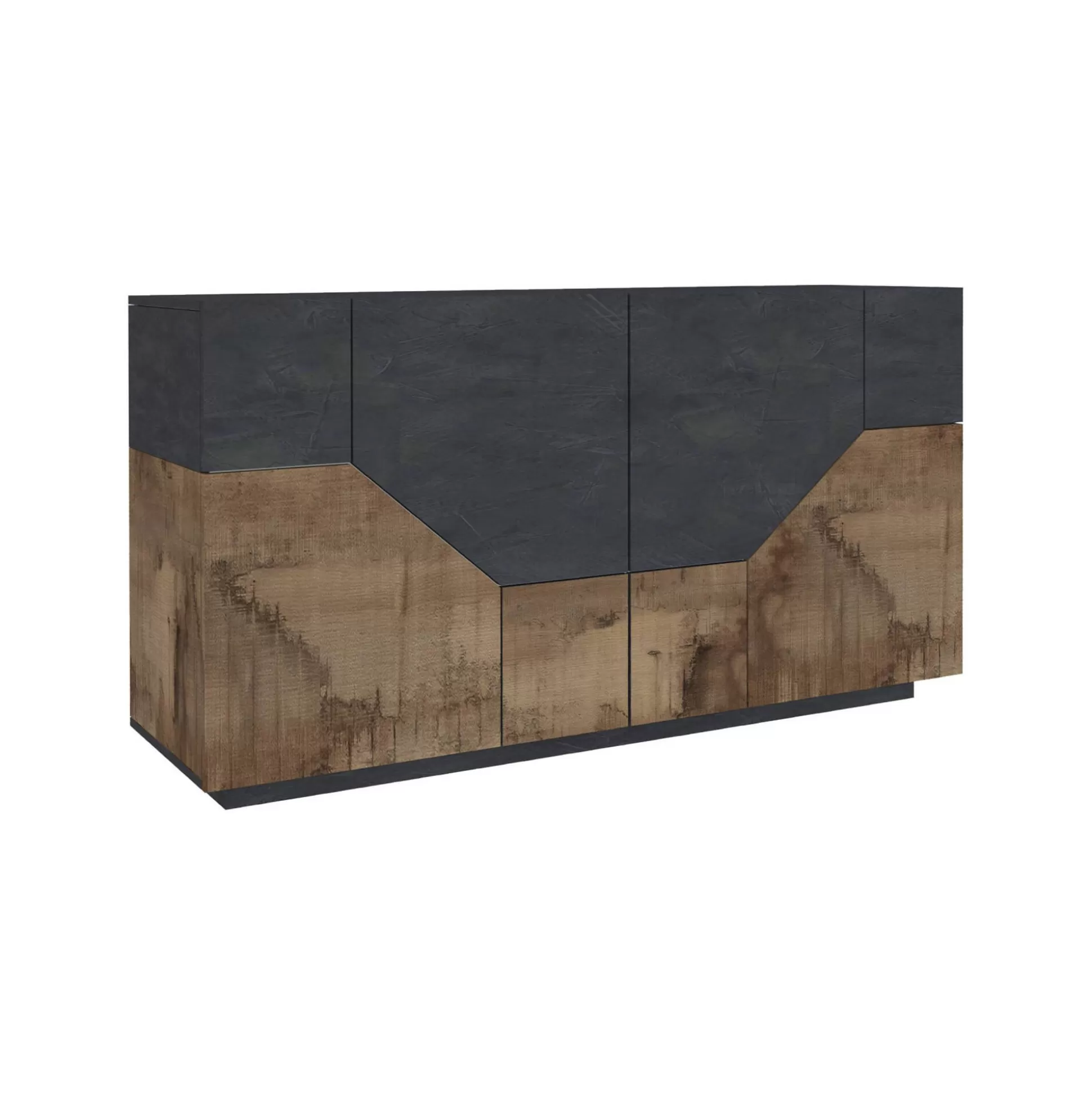 Dmora Credenze<Credenza Agis, cm 159x43h86, Ardesia e Acero