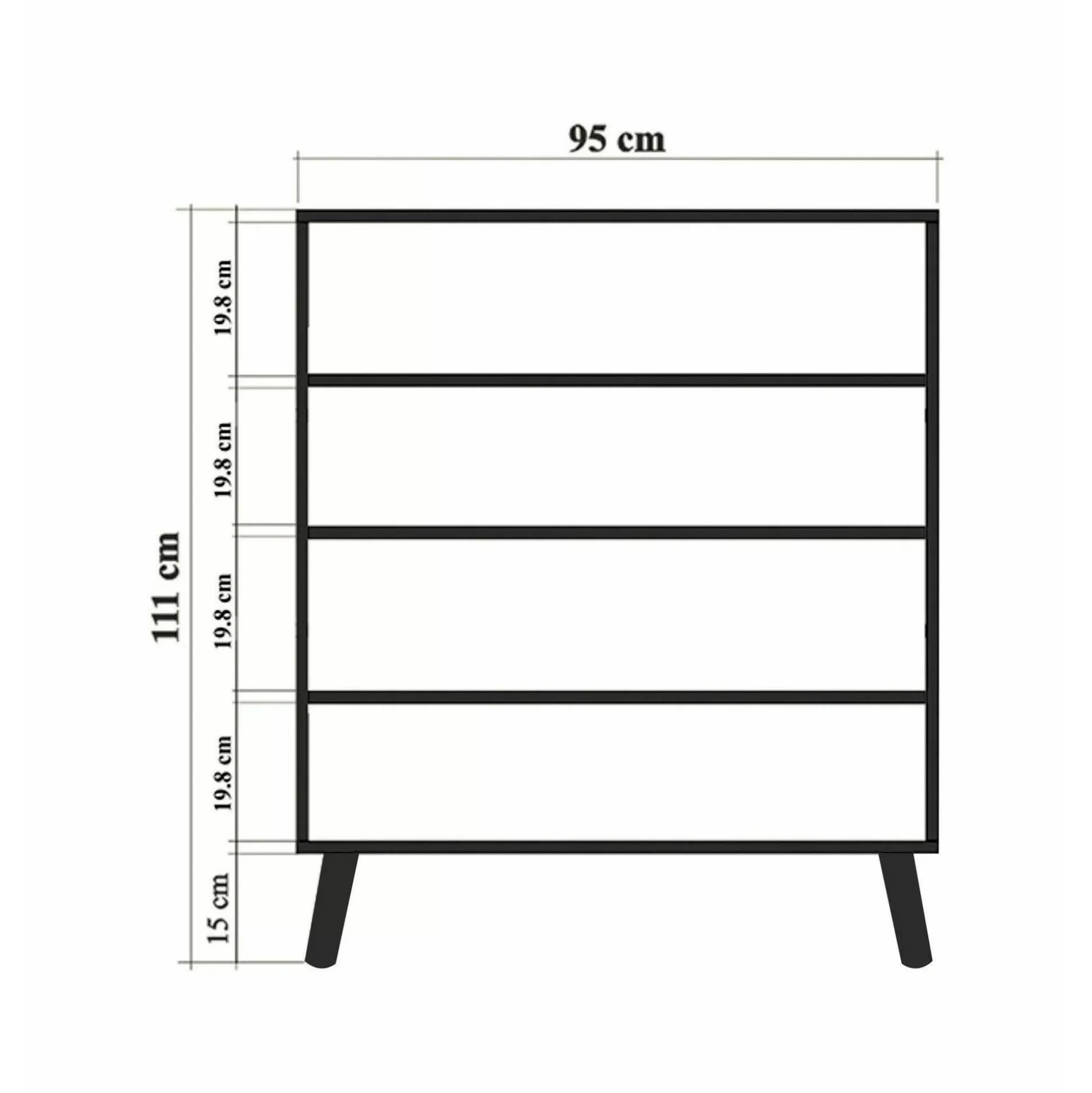 Dmora Credenze<Credenza Agyemang, 95x36h111 cm,