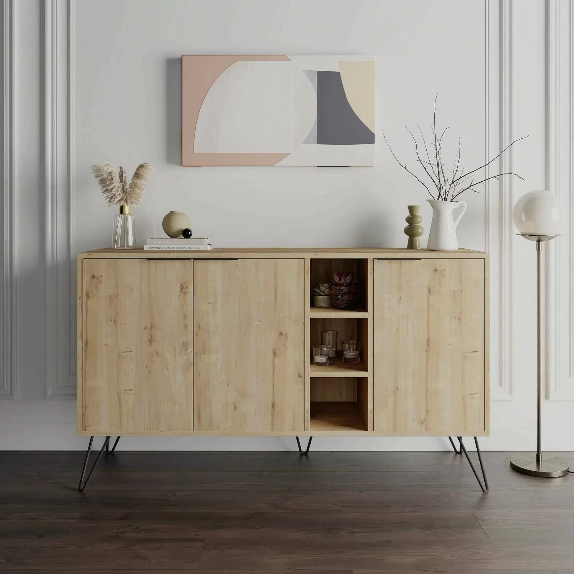 Dmora Credenze<Credenza Alin, 142x36h83 cm,