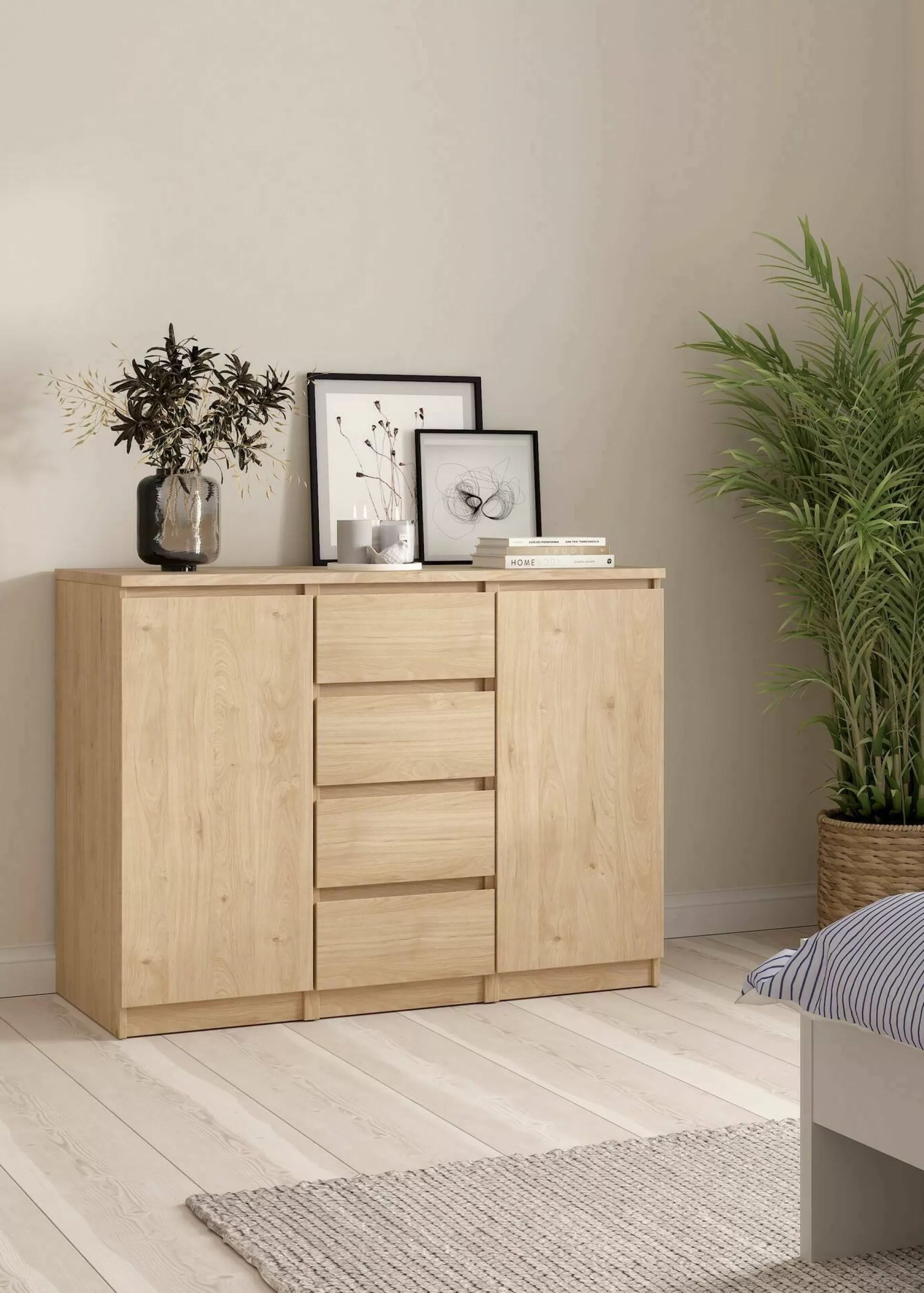 Dmora Credenze<Credenza Angelika, 50x121 h91 cm,