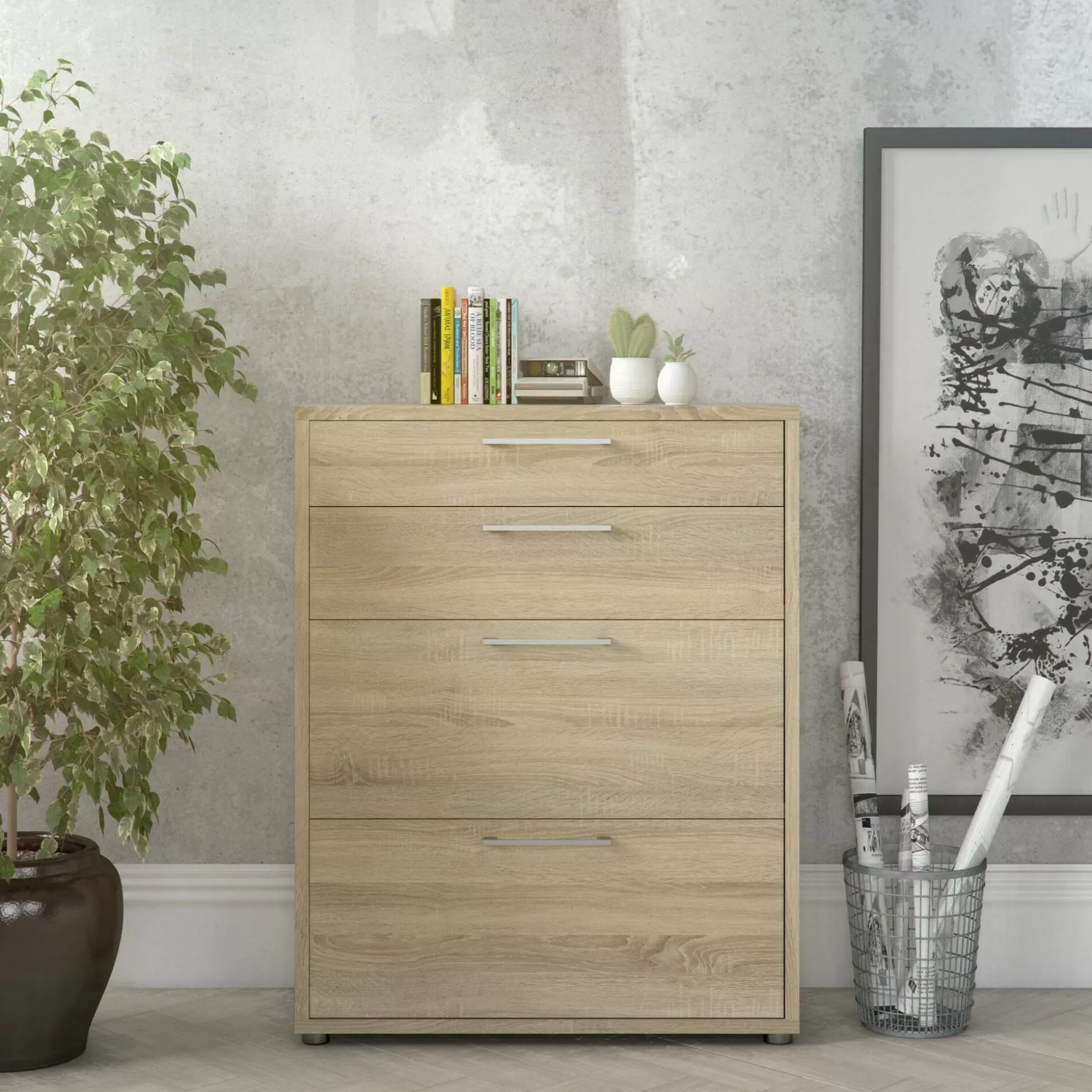 Dmora Credenze<Credenza Anghiari, 89x40 h113 cm,