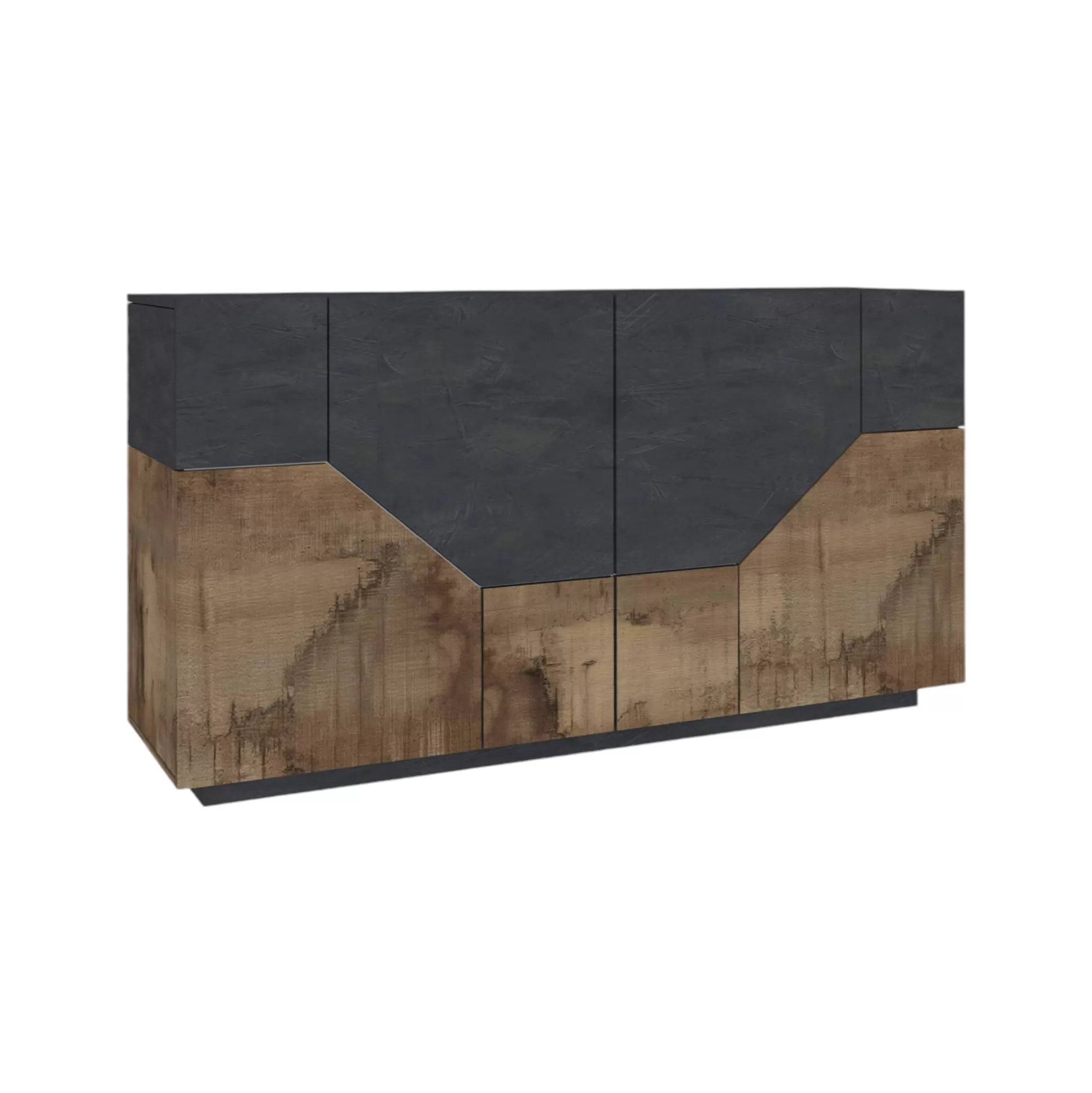 Dmora Credenze<Credenza Ania, cm 200x43h86, Ardesia e Acero