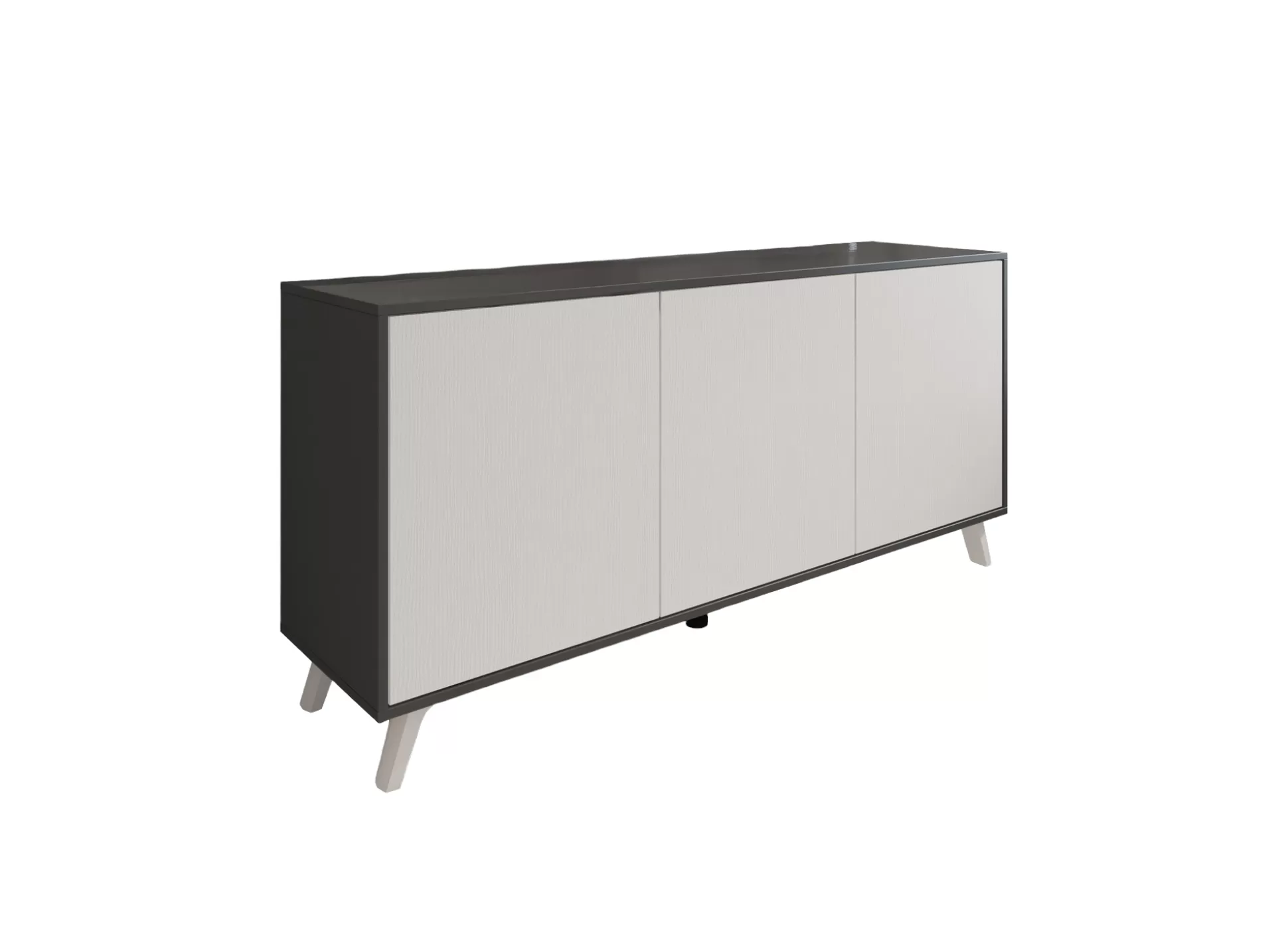 Dmora Credenze<Credenza Annina, 154x40h72 cm, Antracite e Bianco