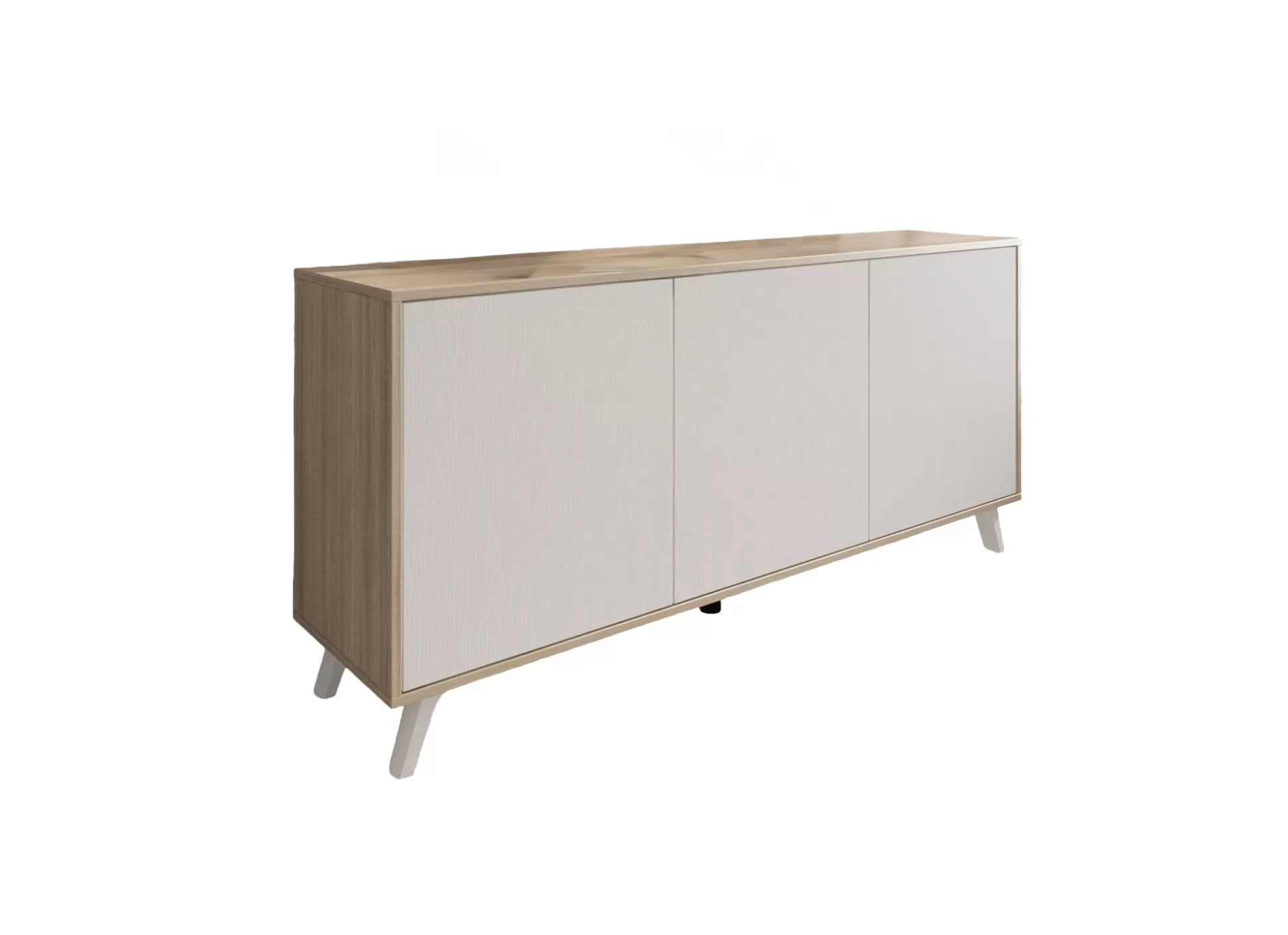 Dmora Credenze<Credenza Annina, 154x40h72 cm, Rovere e Bianco