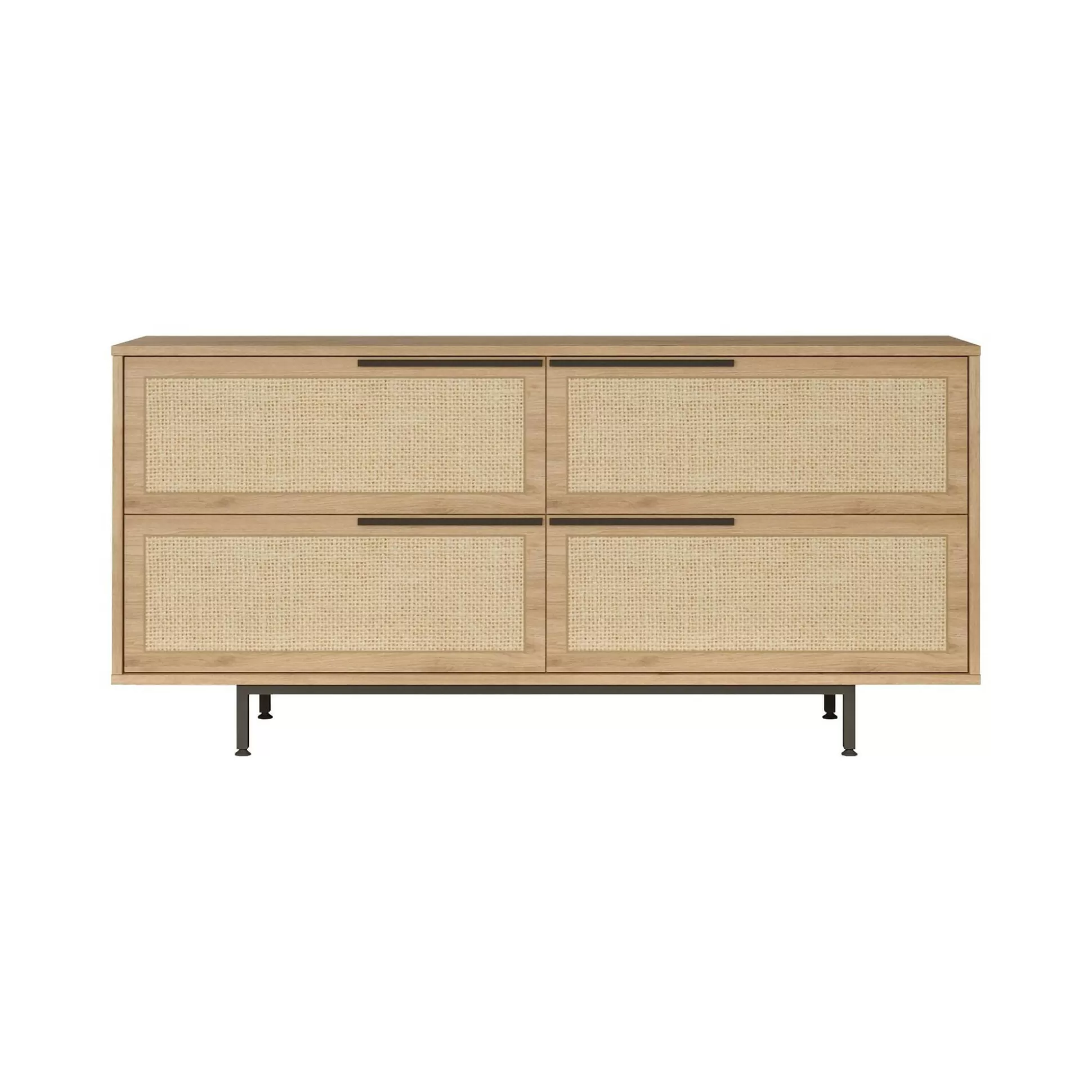Dmora Credenze<Credenza Anterivo, 160x45 h74 cm, Noce e Quercia