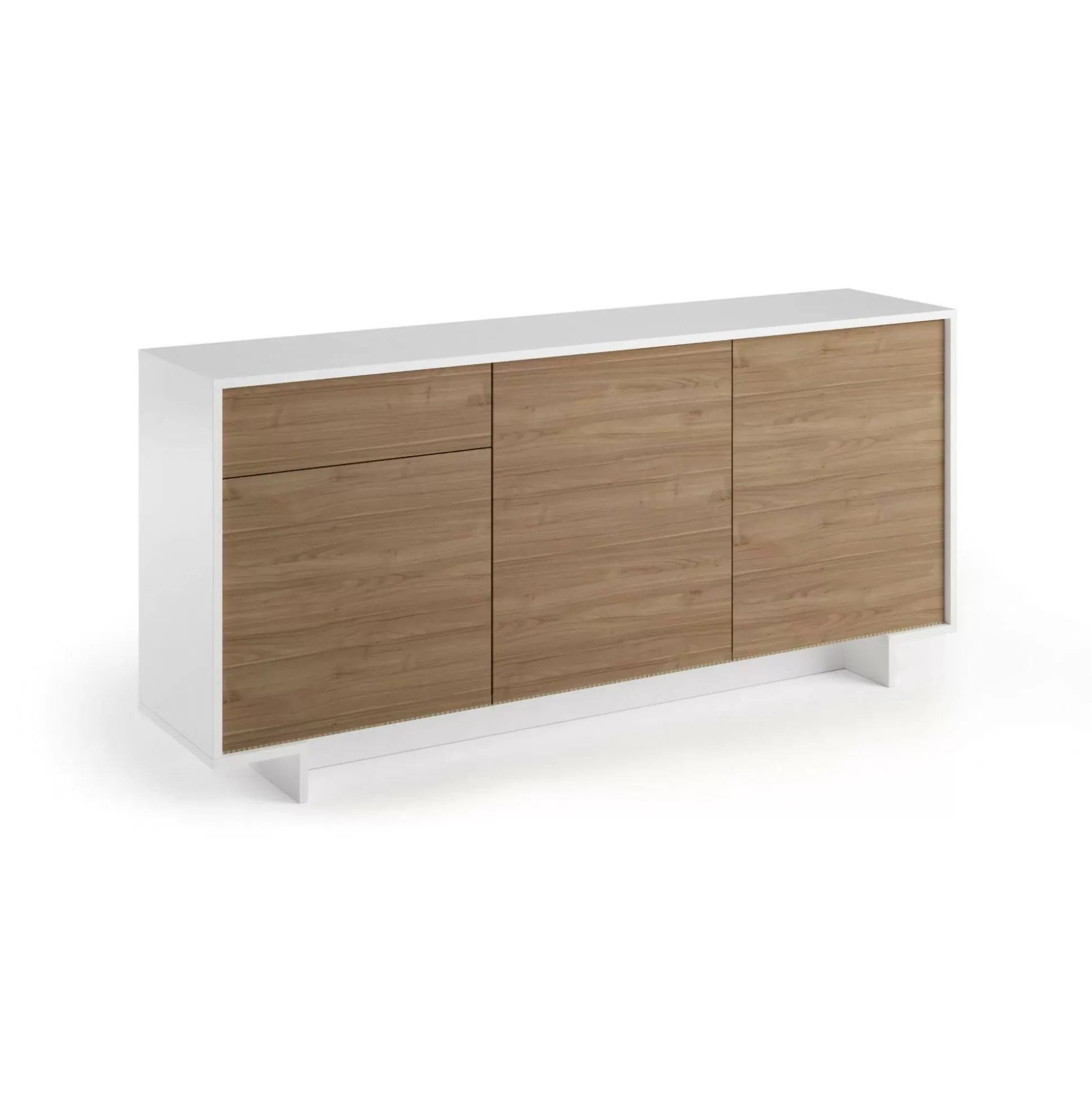 Dmora Credenze<Credenza Aronne, 170x42h78 cm, Bianco e Rovere