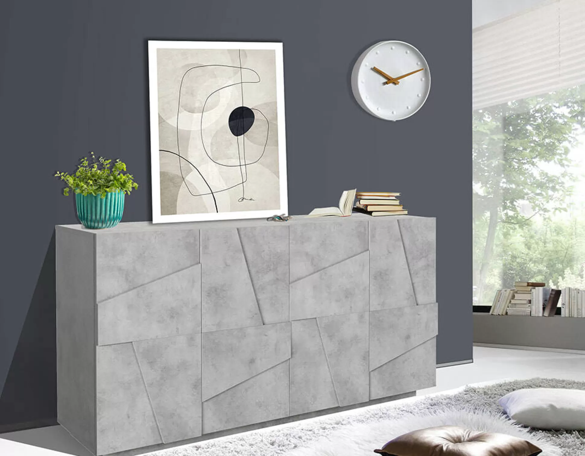 Dmora Credenze<Credenza Augusto, cm 162x44h86,