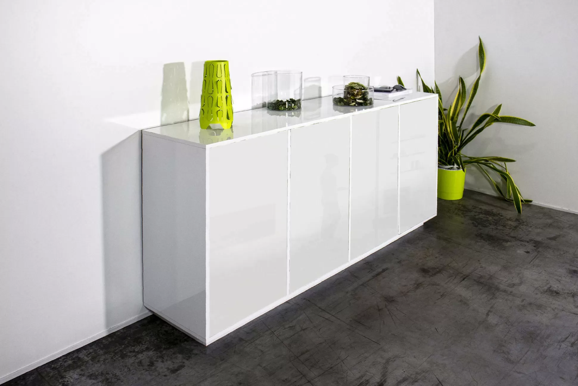 Dmora Credenze<Credenza Aulina, cm 180x41h86,