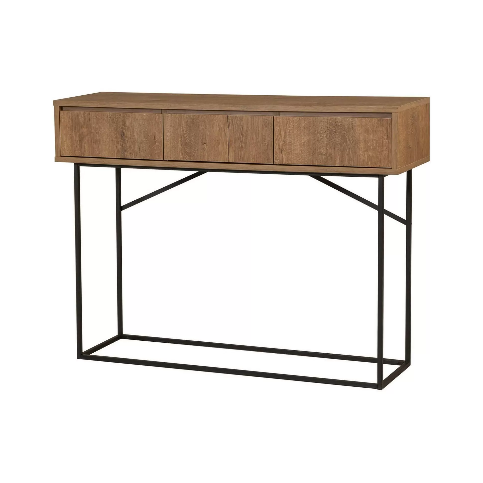 Dmora Credenze<Credenza Avetrana, 120x36h90 cm, Noce e Nero