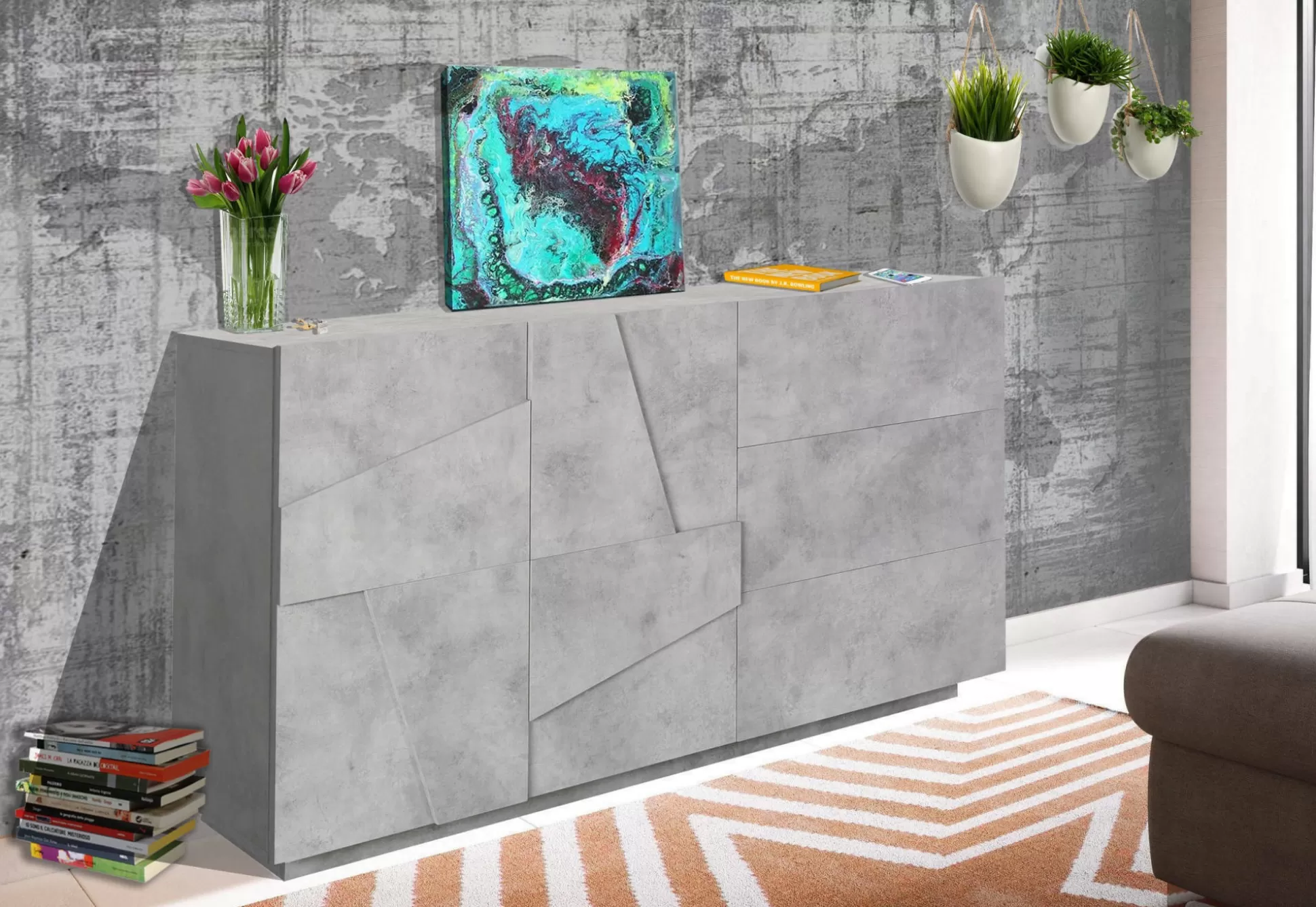 Dmora Credenze<Credenza Aydee, cm 143x44h86,