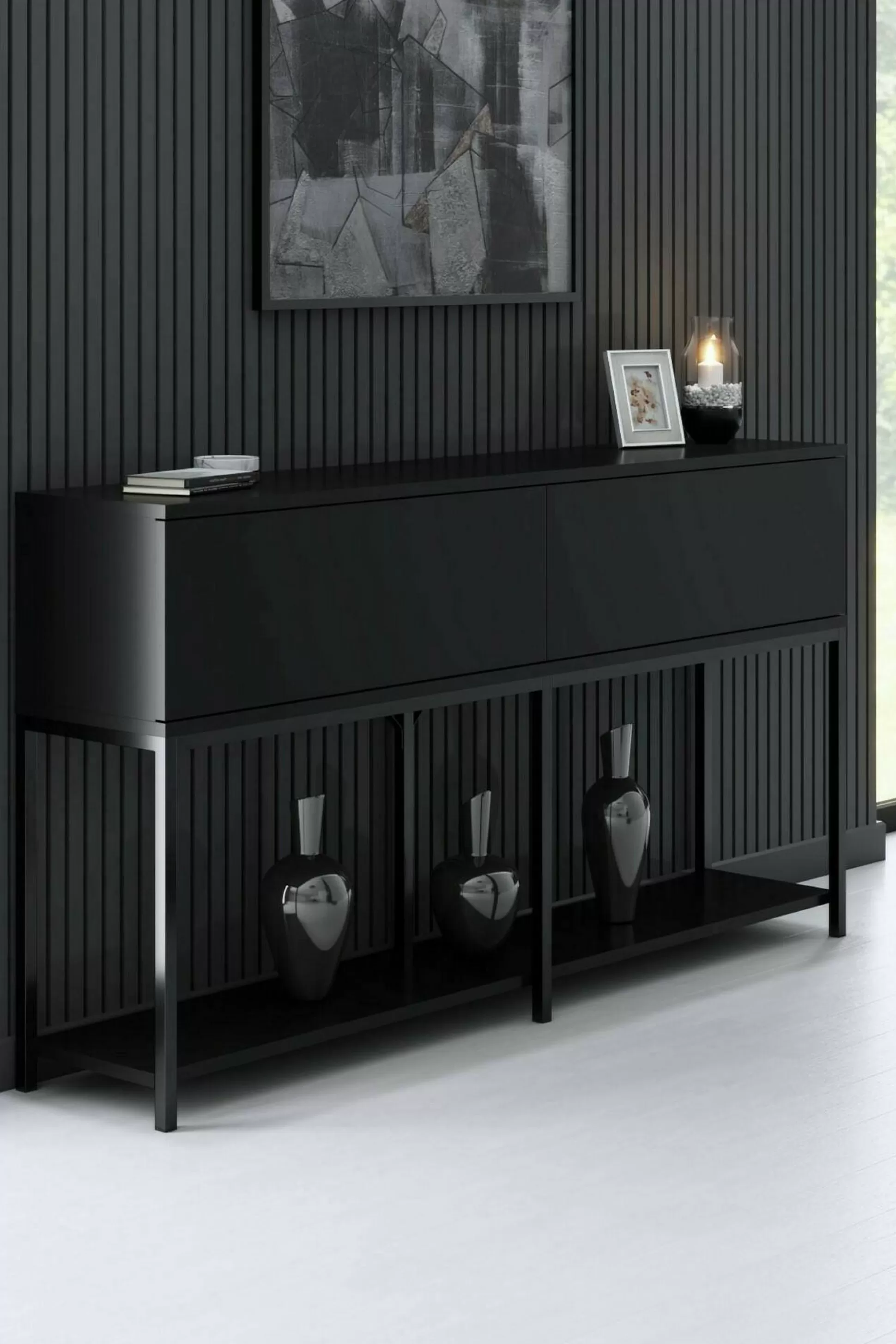 Dmora Credenze<Credenza Basilia, 150x30h80 cm,