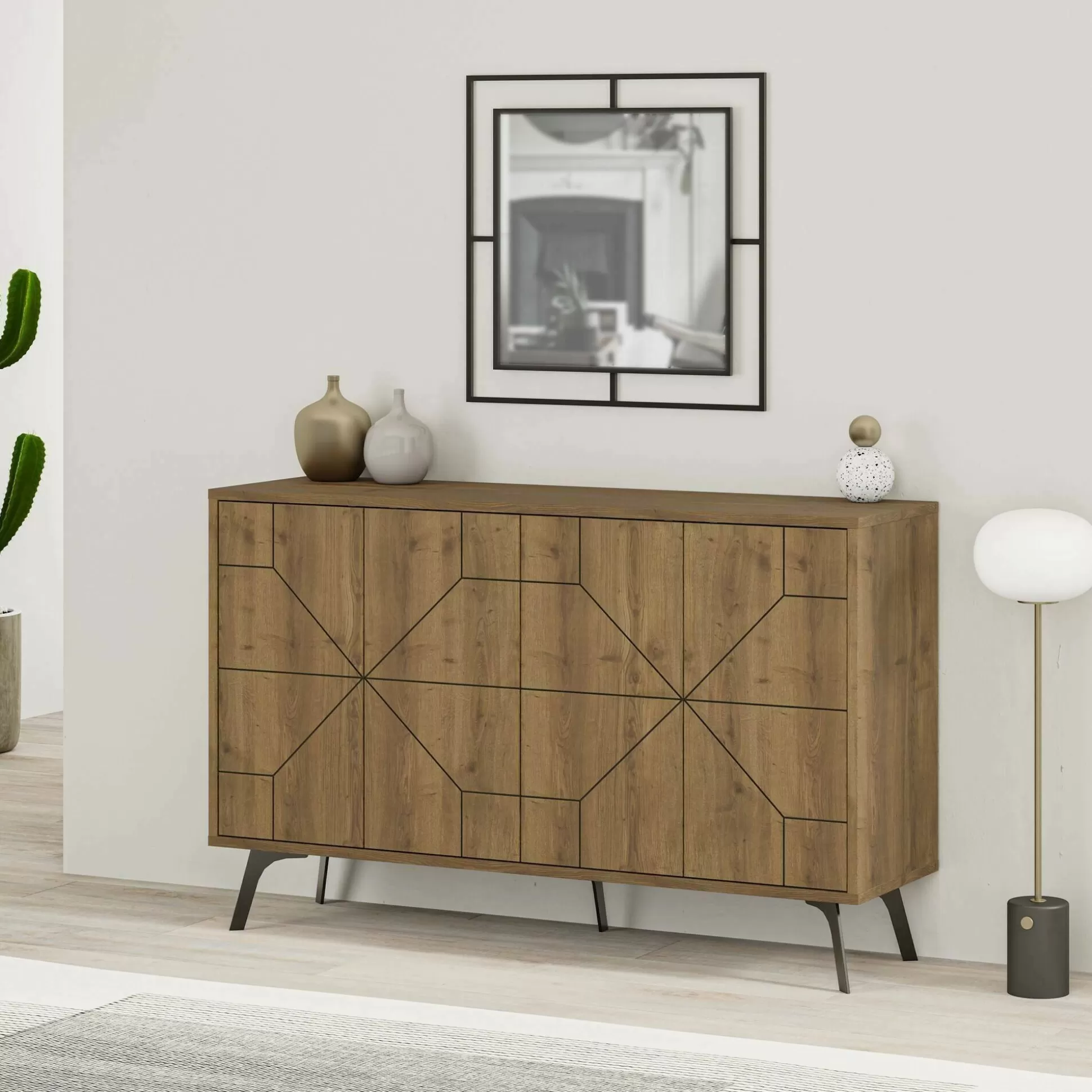 Dmora Credenze<Credenza Brunale, 123x35h77 cm,