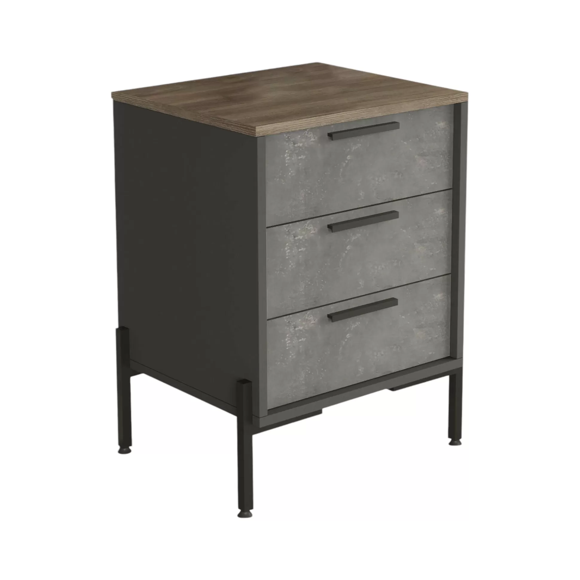 Dmora Credenze<Credenza Butchoy, 54x45 h70 cm, Marrone e Grigio