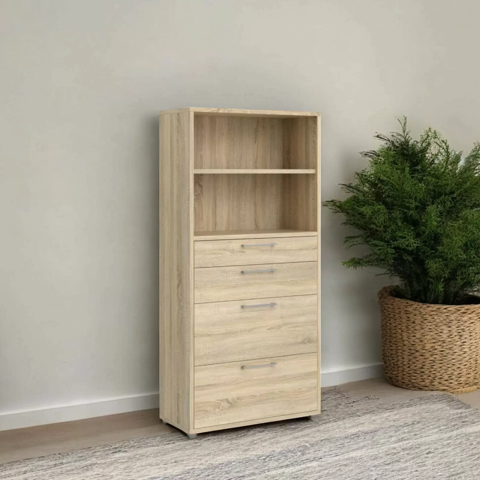 Dmora Credenze<Credenza Ciudad, 89x40 h186 cm,