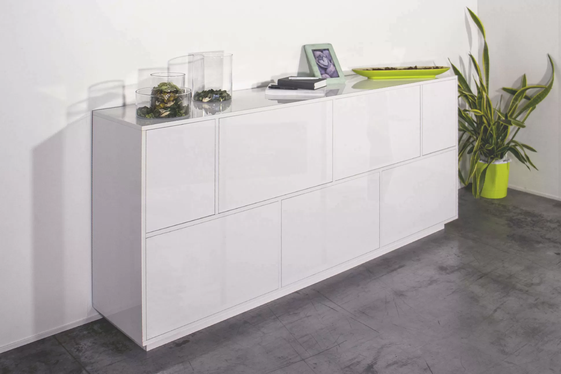 Dmora Credenze<Credenza Clinoumite, cm 200x41h86,