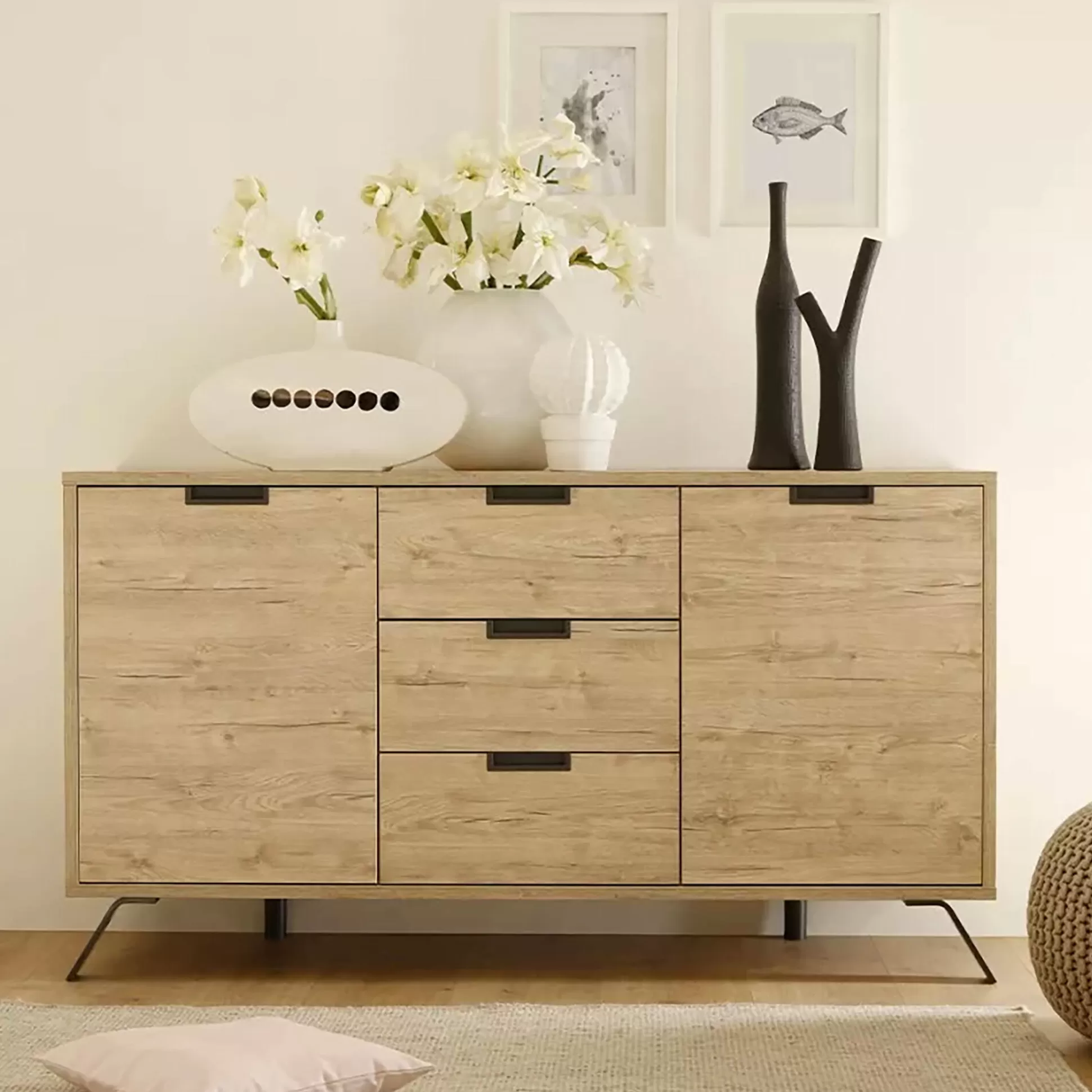 Dmora Credenze<Credenza Dace, 156x50 h86 cm,