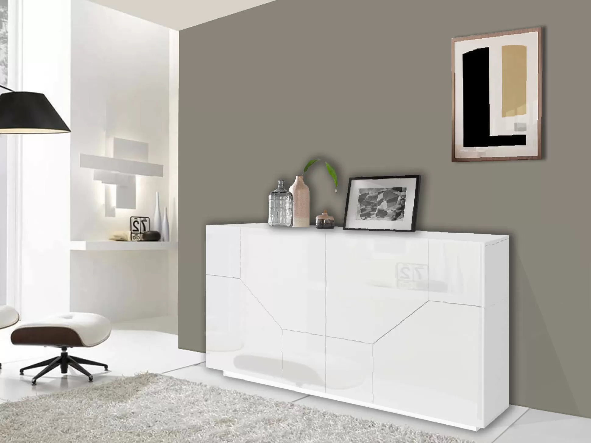 Dmora Credenze<Credenza Dasllan, cm 159x43h86,