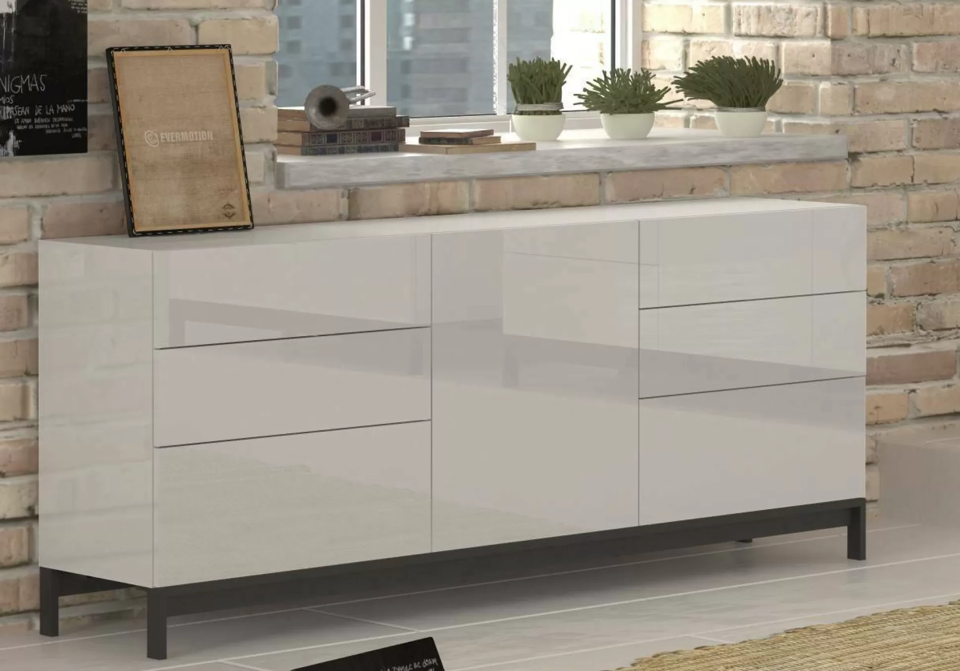 Dmora Credenze<Credenza Dchaji, cm 170x40h47,