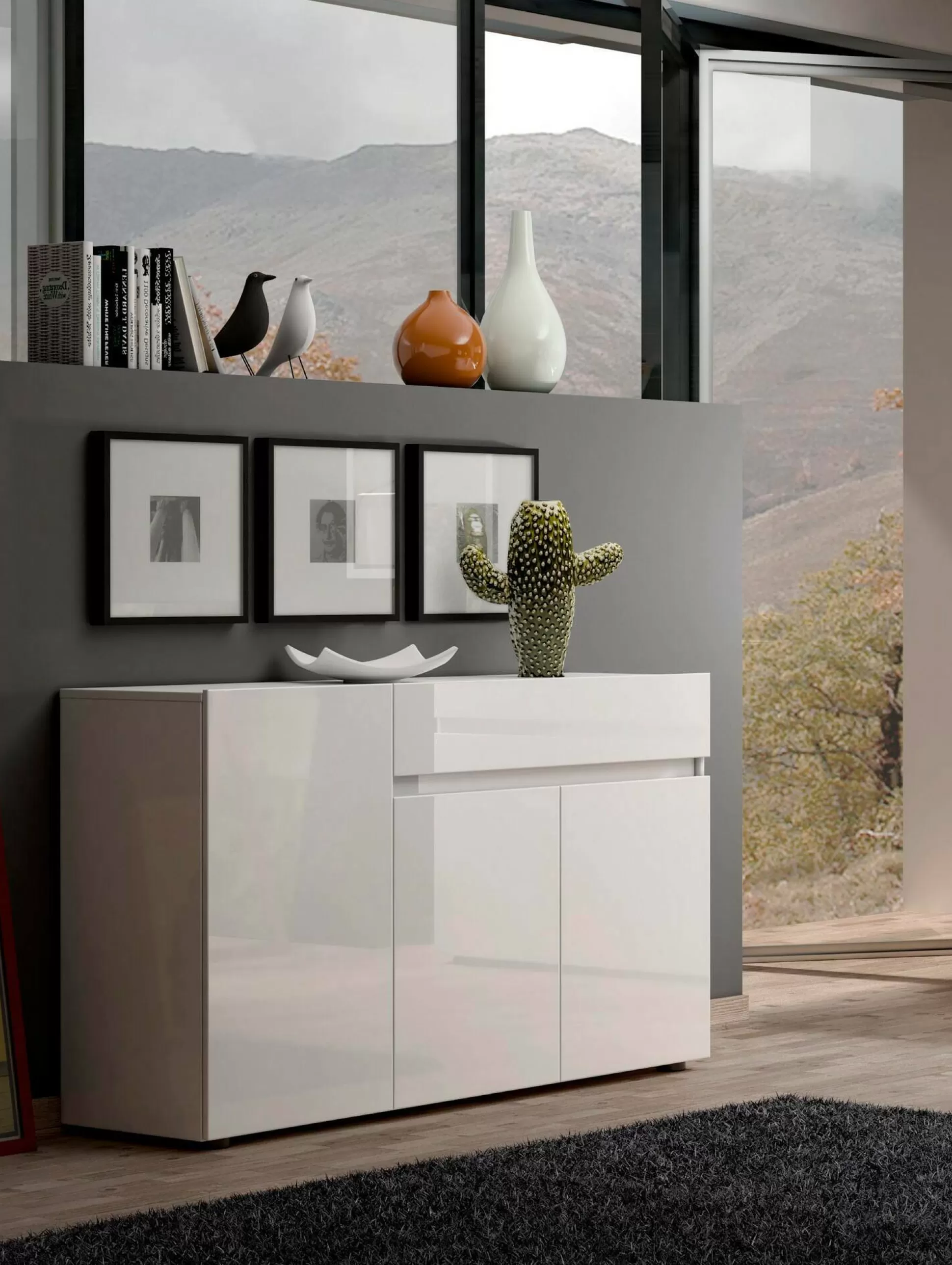 Dmora Credenze<Credenza Deodata, 135x38h79 cm,