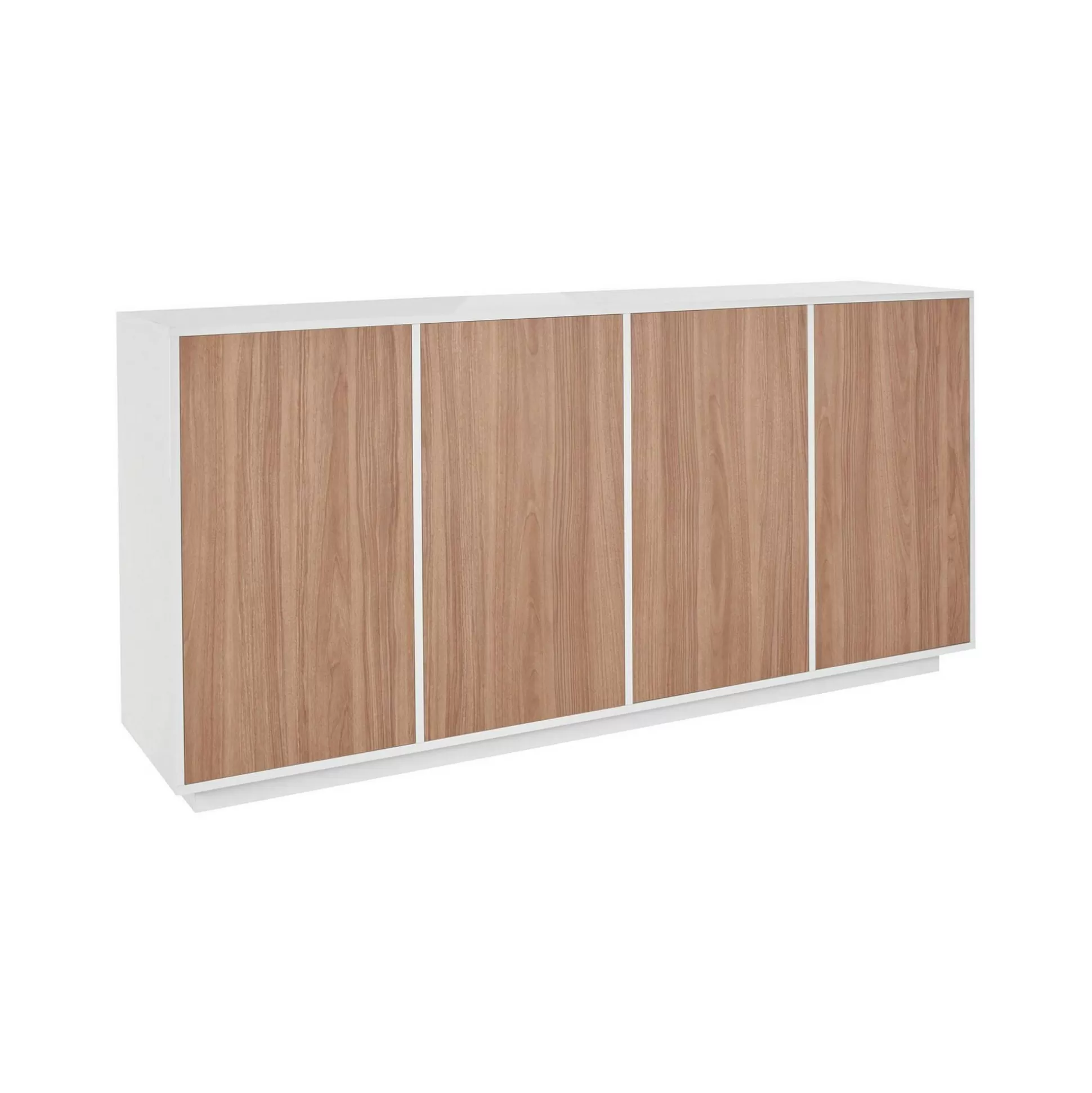 Dmora Credenze<Credenza Dnande, cm 180x41h86, Bianco lucido e Noce