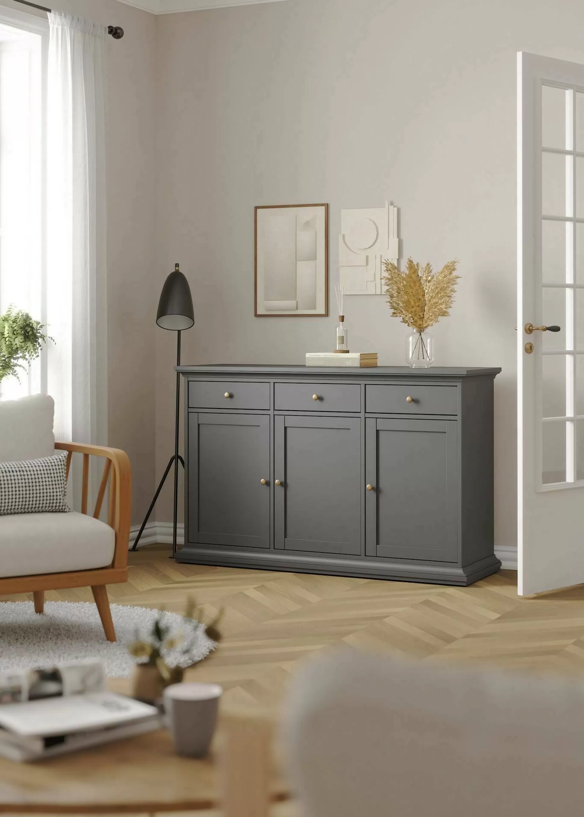 Dmora Credenze<Credenza Dsannin, 46x144 h92 cm,