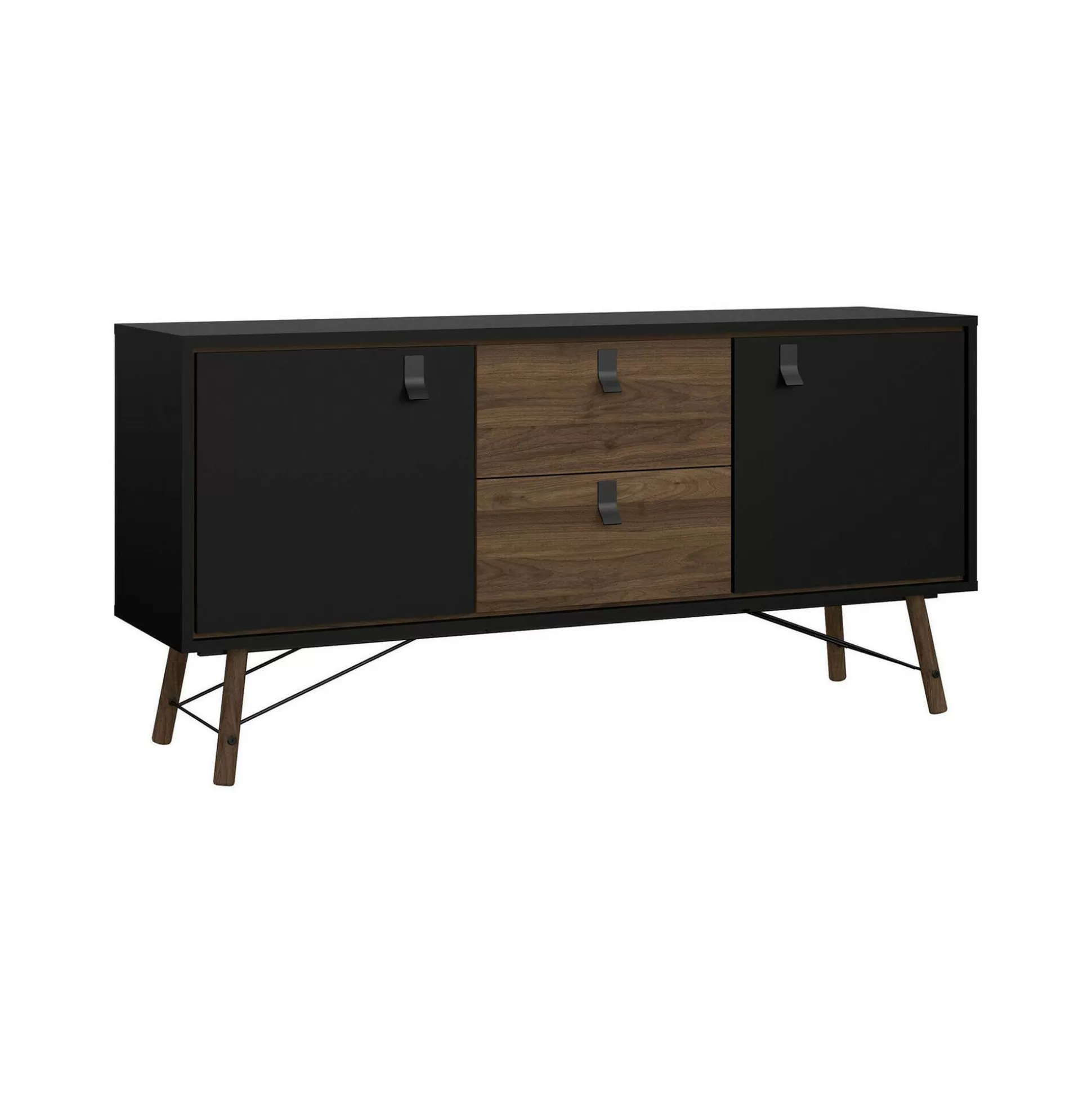 Dmora Credenze<Credenza Dsavold, 40x150 h72 cm, Nero e Noce