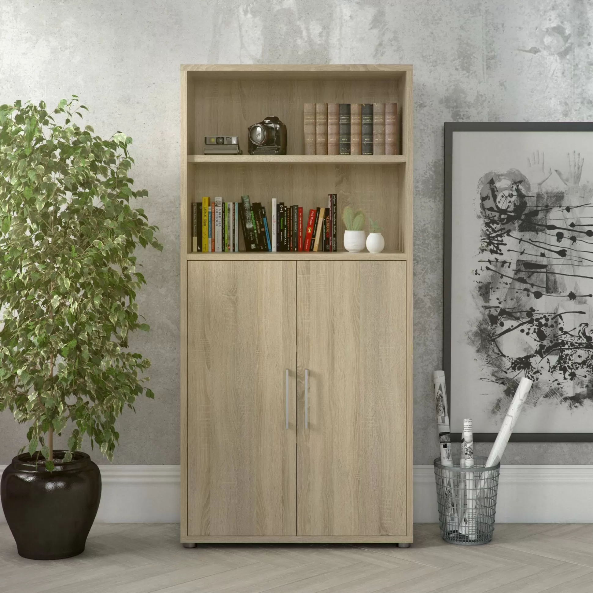 Dmora Credenze<Credenza Dsvobod, 89x40 h186 cm,