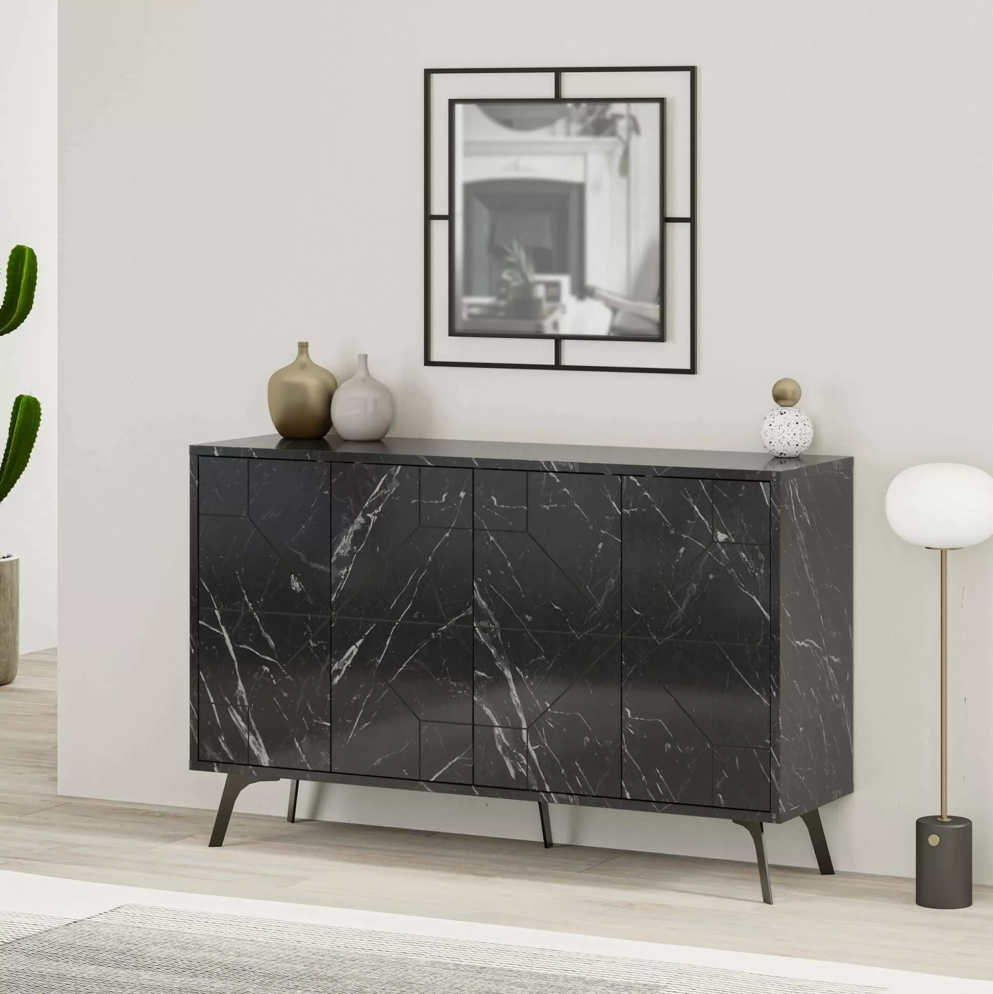 Dmora Credenze<Credenza Earl, 123x35 h77 cm,