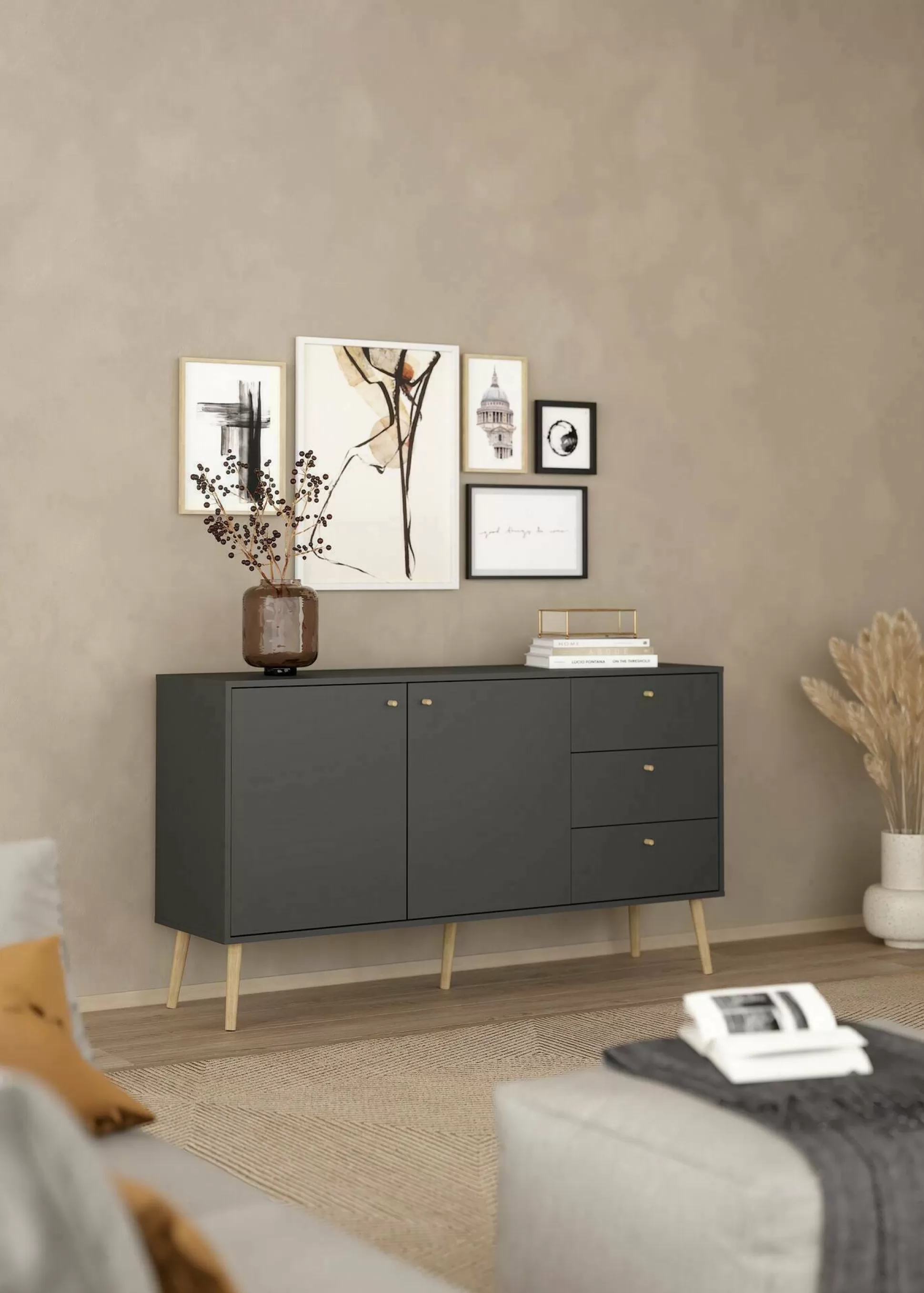 Dmora Credenze<Credenza Erina, 39x147 h82 cm,
