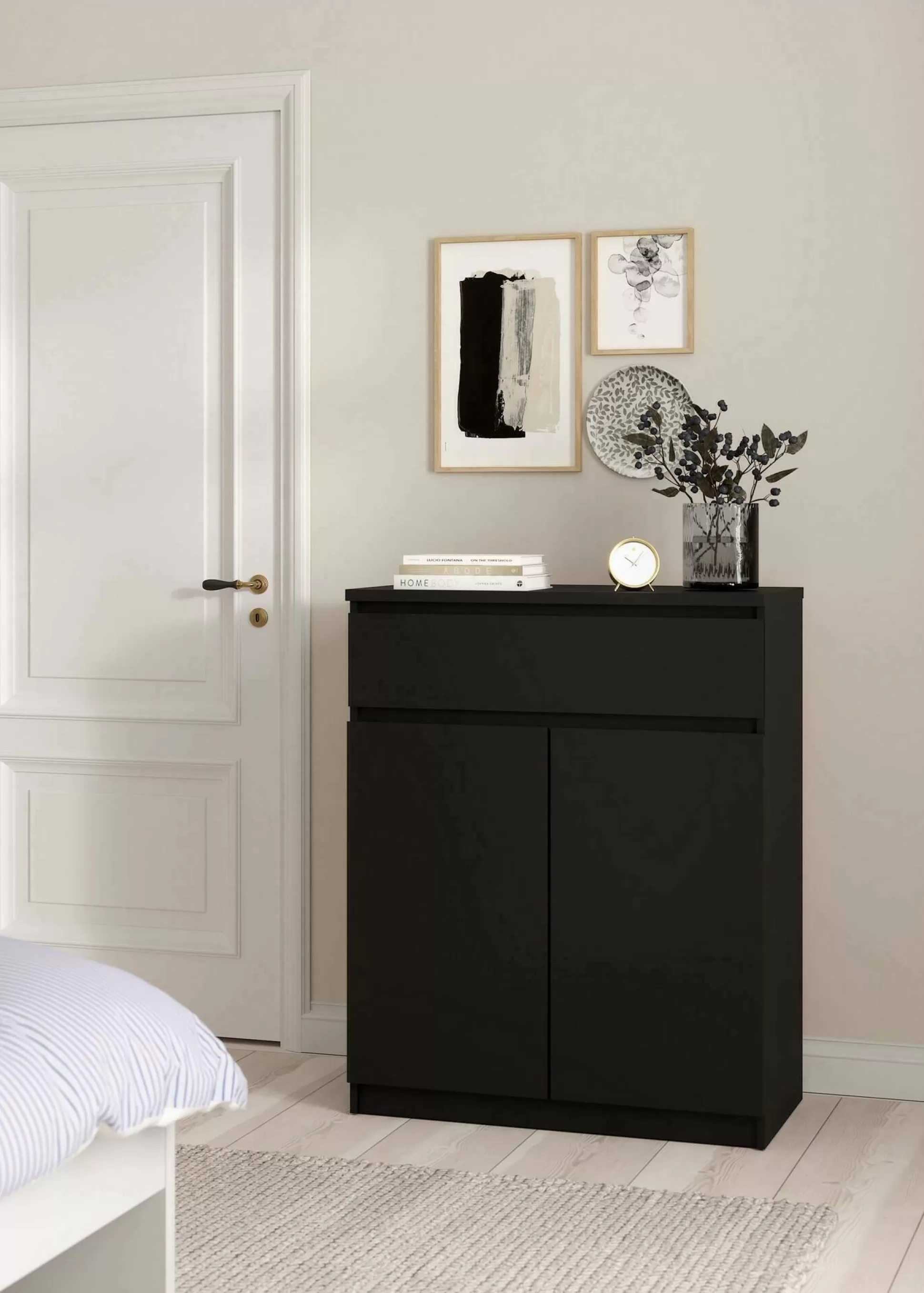 Dmora Credenze<Credenza Genziana, 40x80 h100 cm,