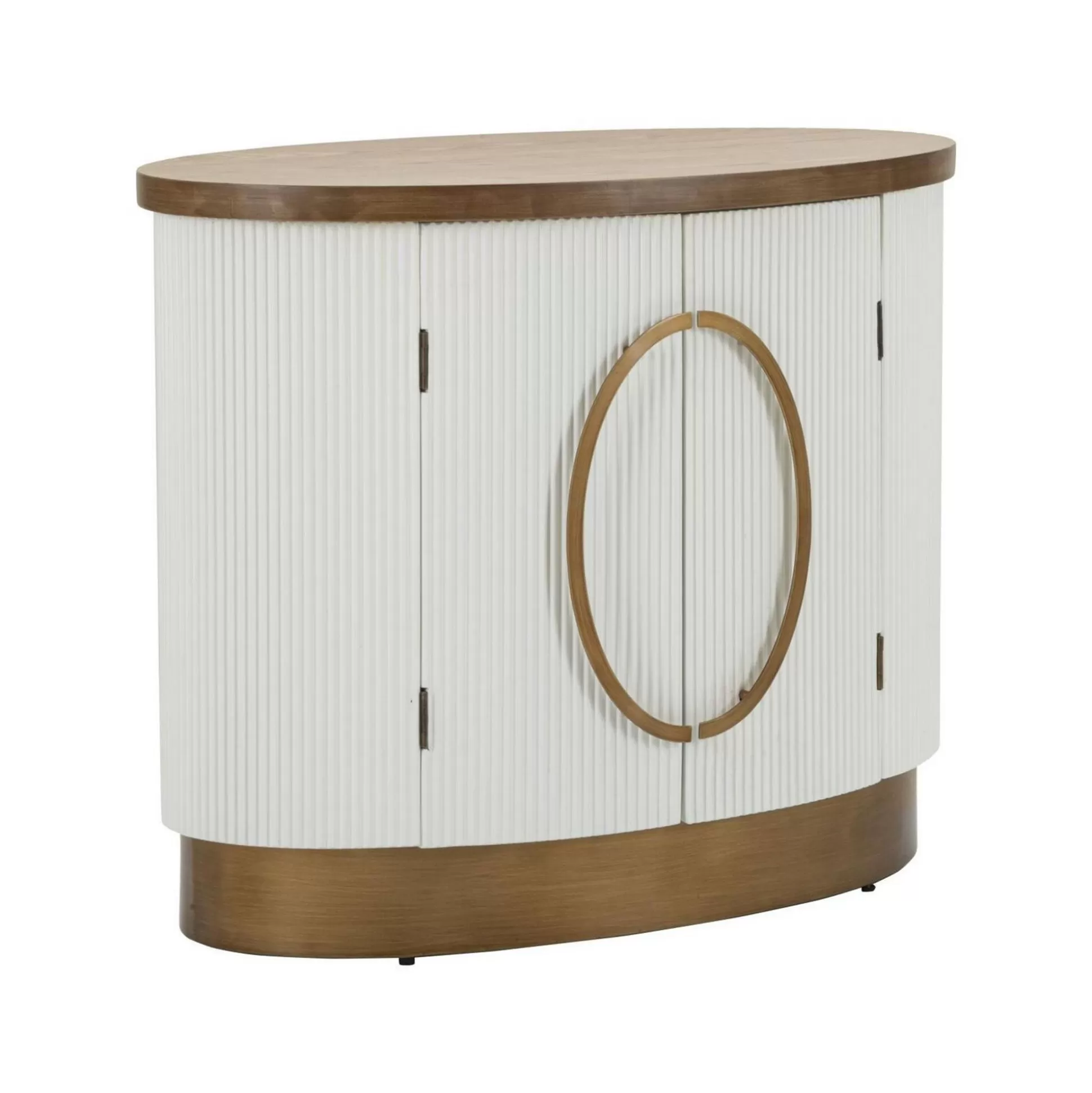 Dmora Credenze<Credenza Kolinsky, 79x48 h67 cm, Bianco e Marrone
