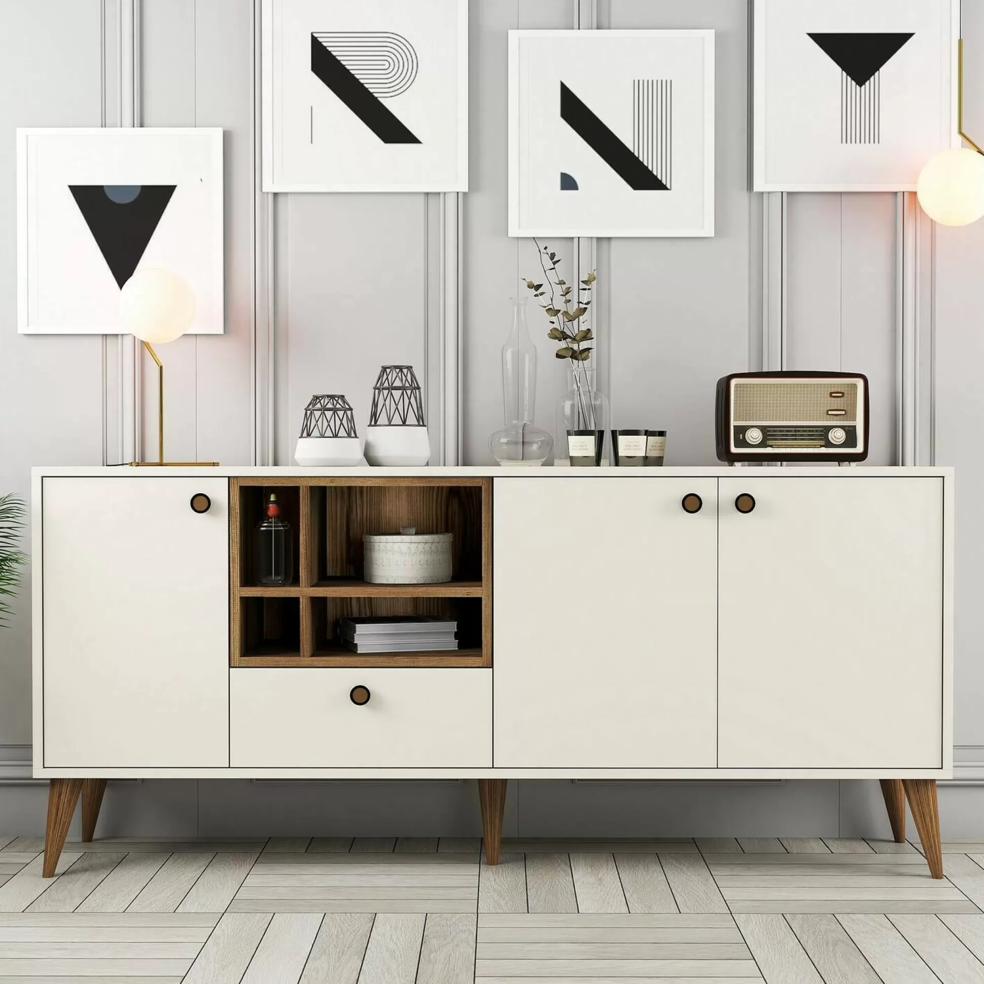Dmora Credenze<Credenza Lucertola, 180x35 h81 cm,