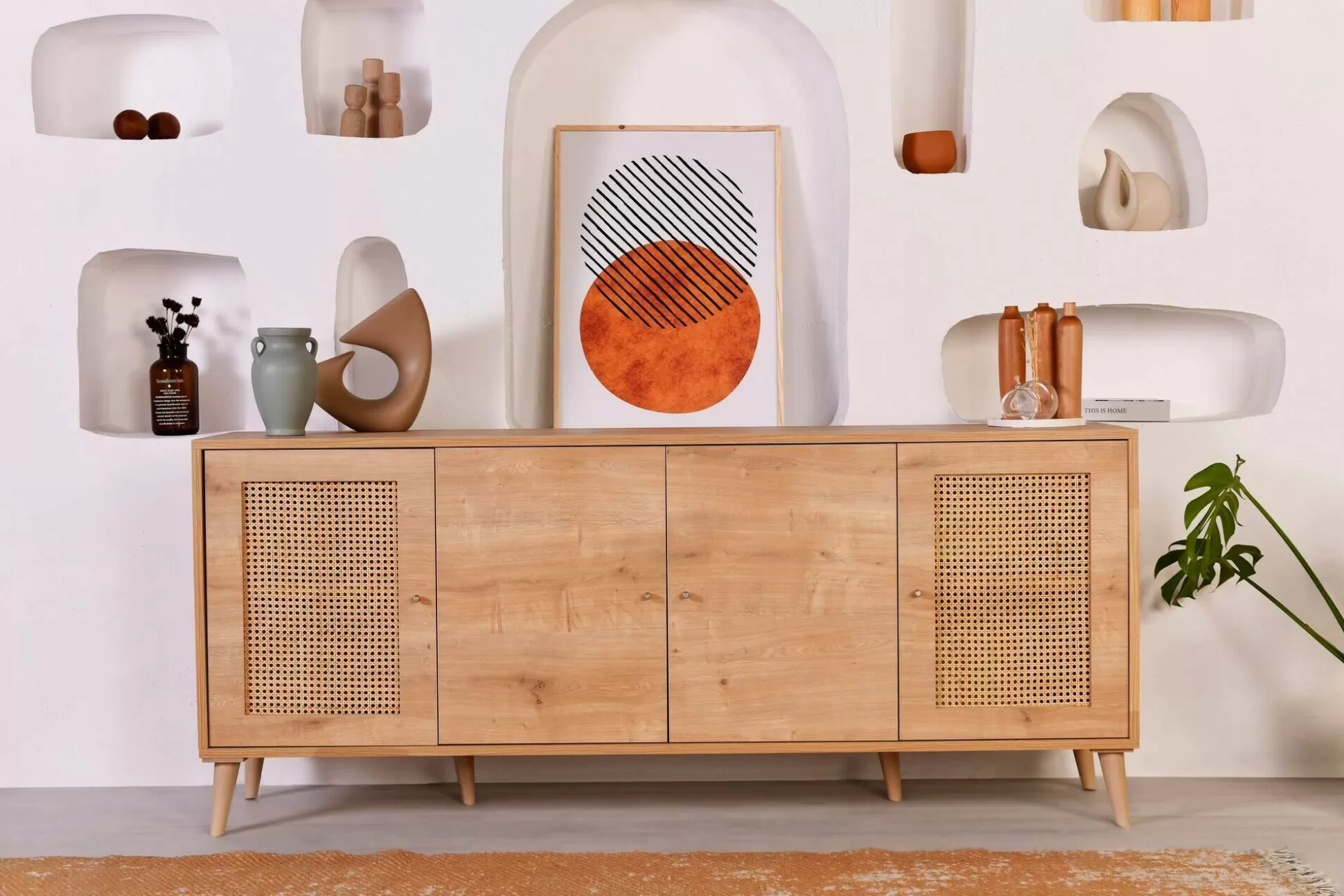 Dmora Credenze<Credenza Tarawa, 180x41 h81 cm,