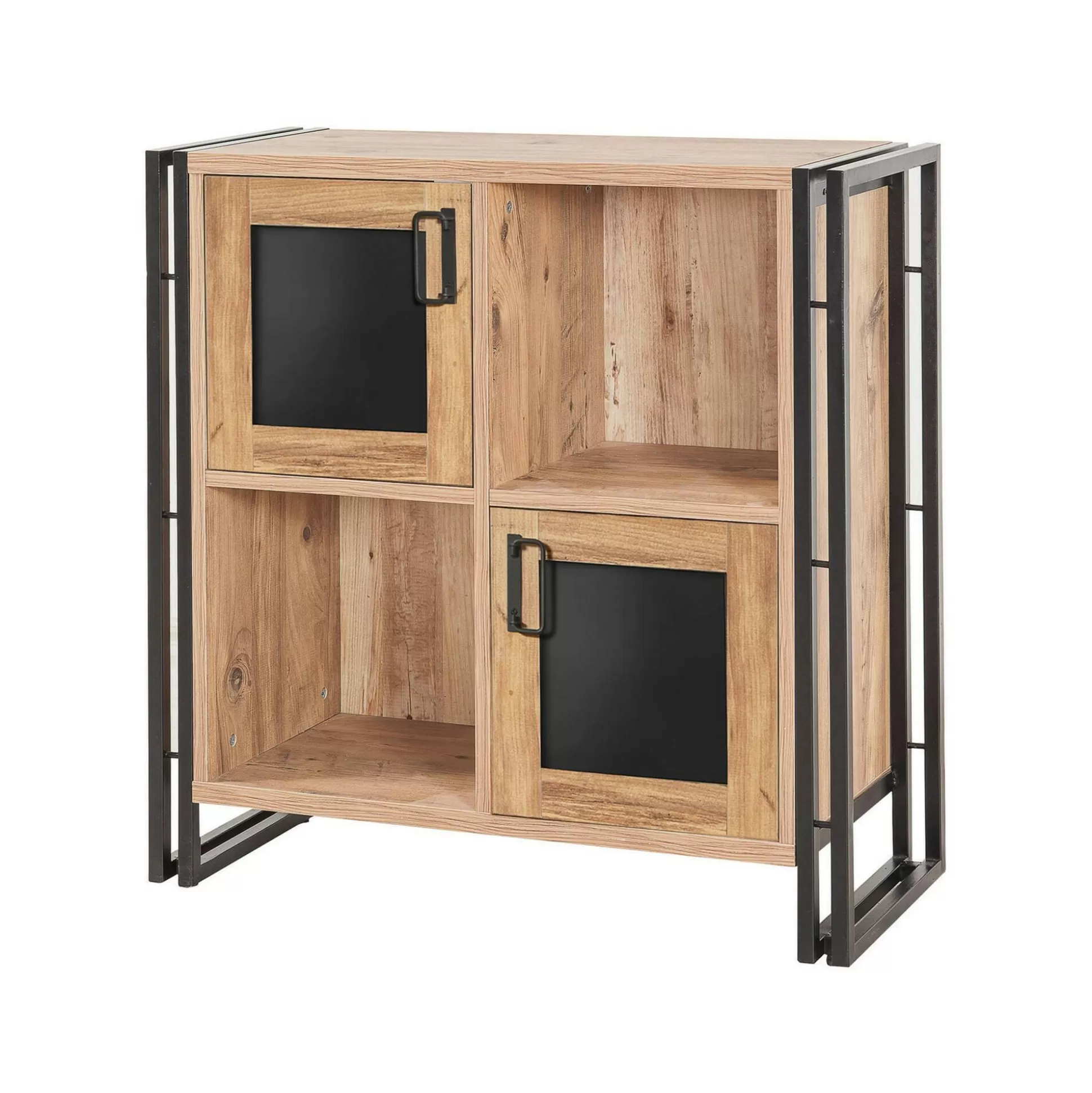 Dmora Credenze<Credenza Telesilla, Quercia e Nero, 89x35h89 cm
