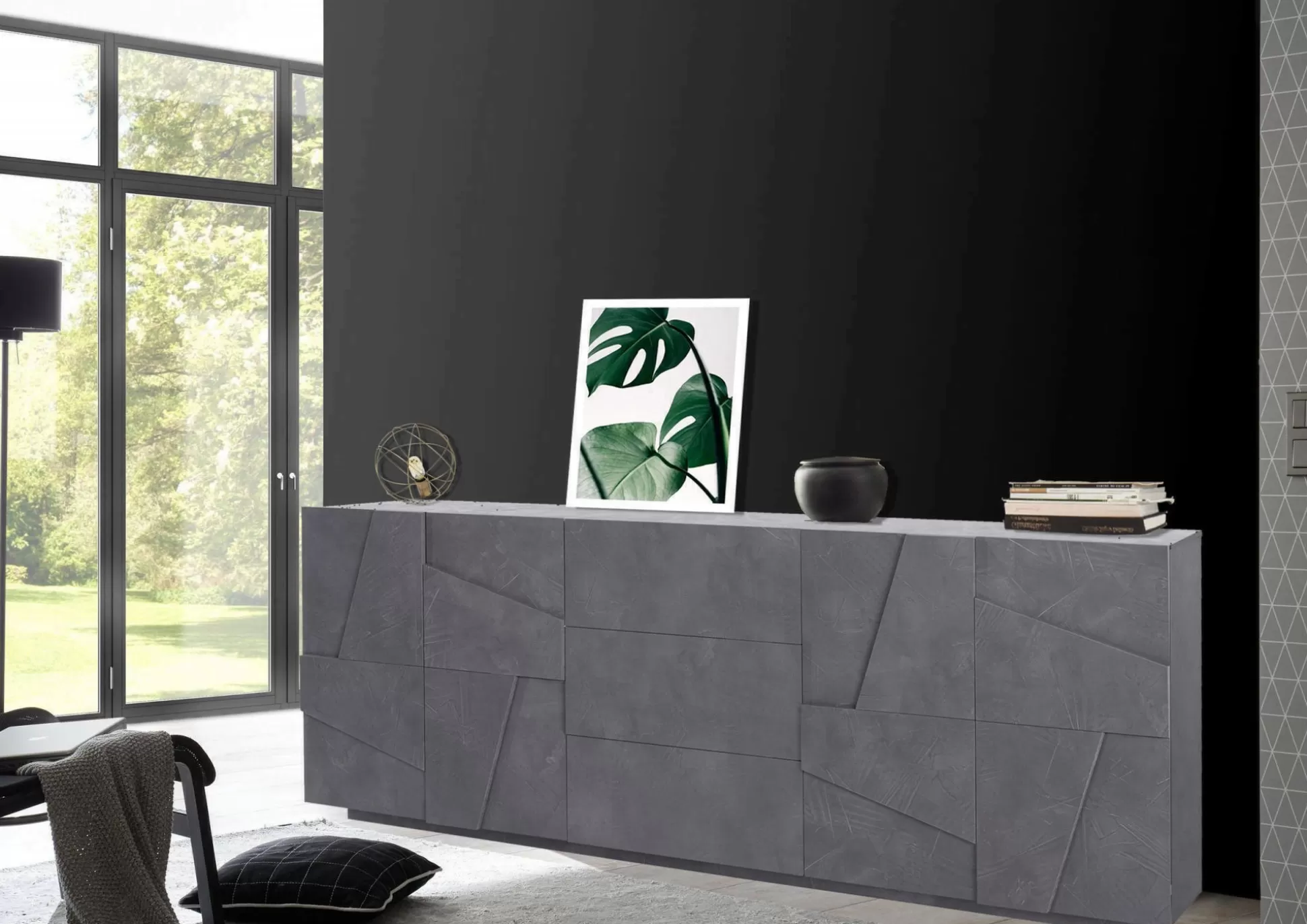 Dmora Credenze<Credenza Zeus, cm 224x44h86,